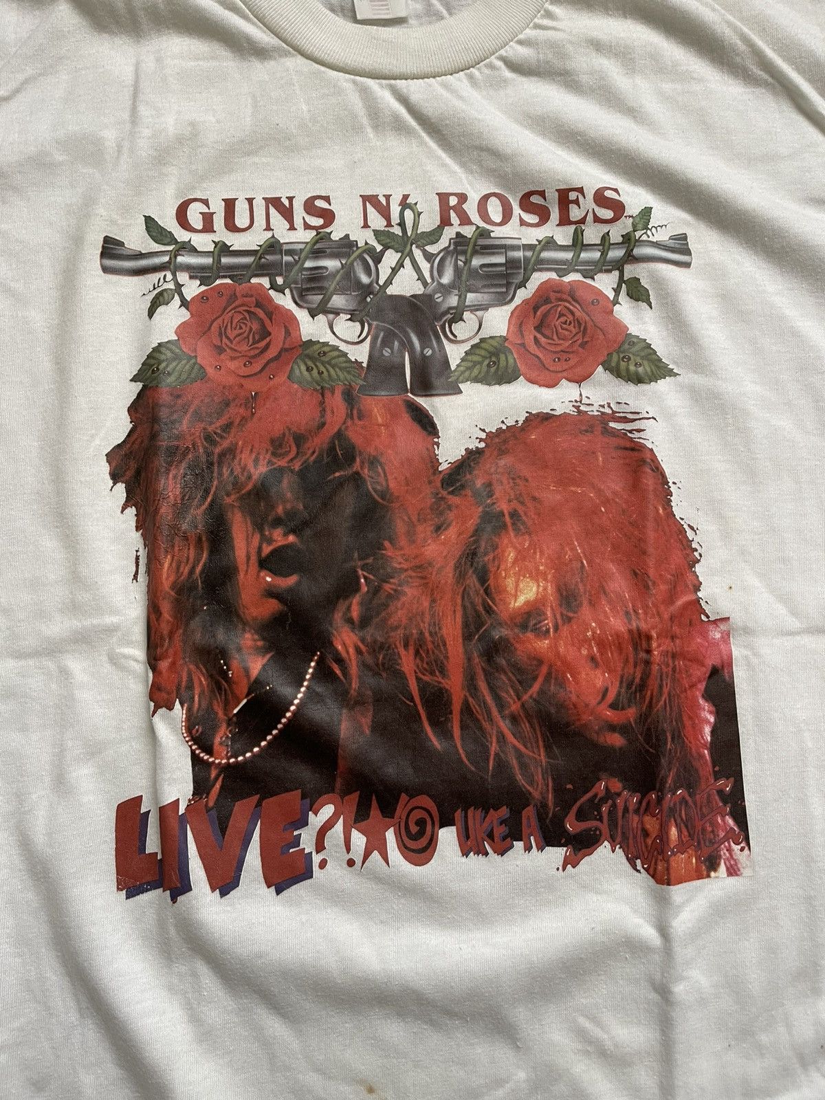 Band Tees Guns N Roses Live Like A Suicide Vintage Band T-Shirt 90s Size US L / EU 52-54 / 3 - 3 Thumbnail