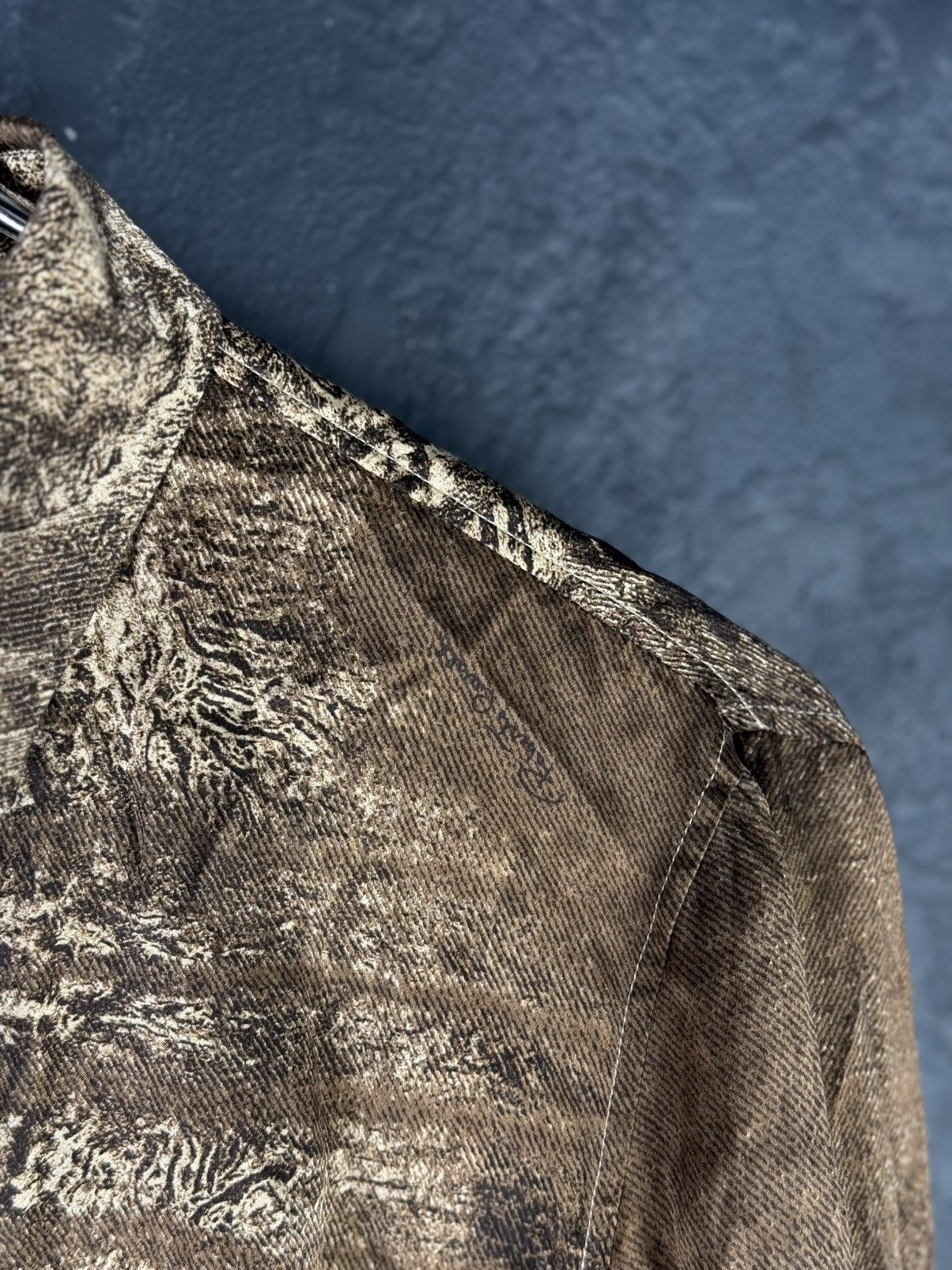Roberto Cavalli VTG Roberto Cavalli Silk Snakeskin Print Long Sleeve Button Size S / US 4 / IT 40 - 7 Thumbnail