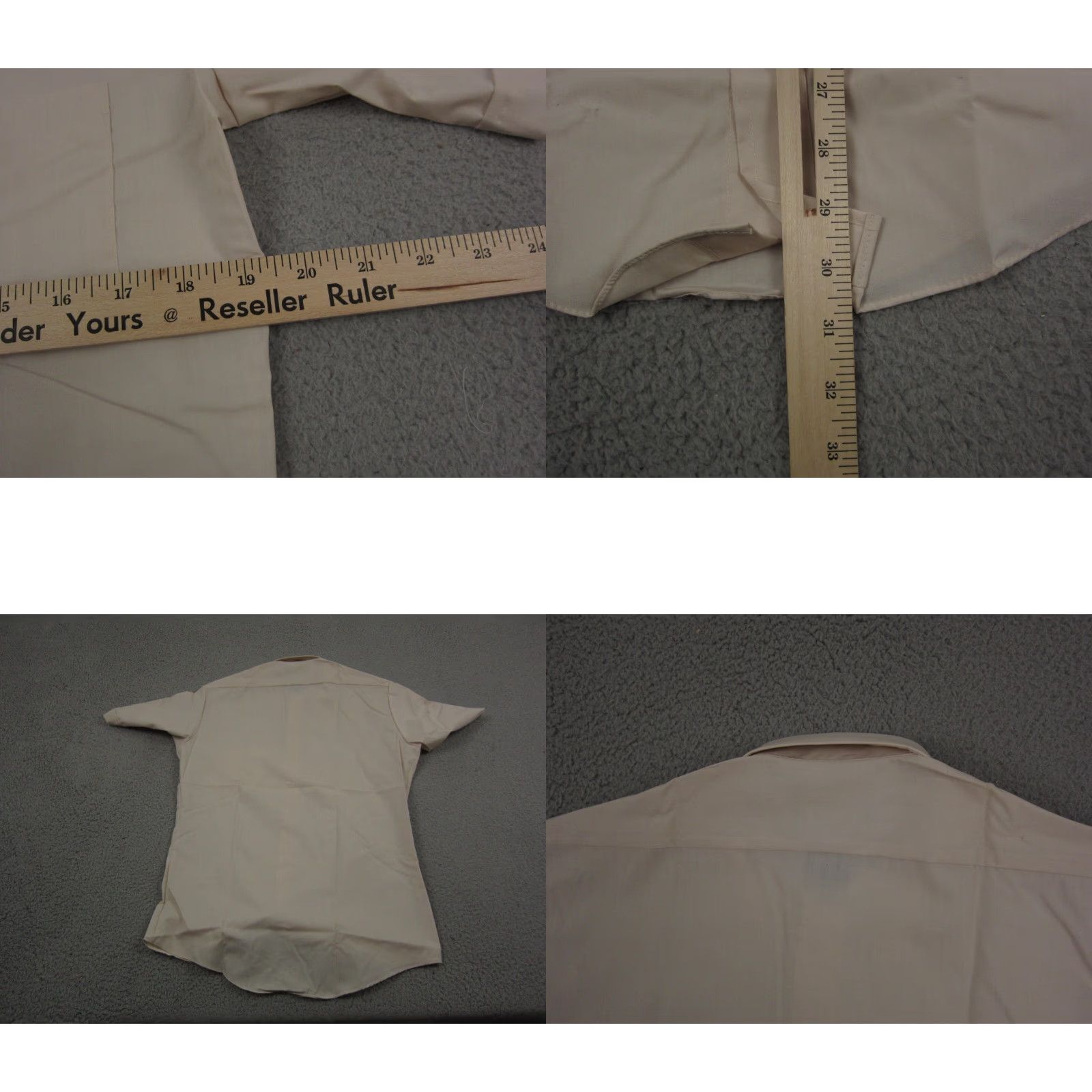 Vintage VINTAGE Surrey Shirt Mens Regular Small Beige Button-Up Short Sleeve Collared Western Size US L / EU 52-54 / 3 - 8 Thumbnail
