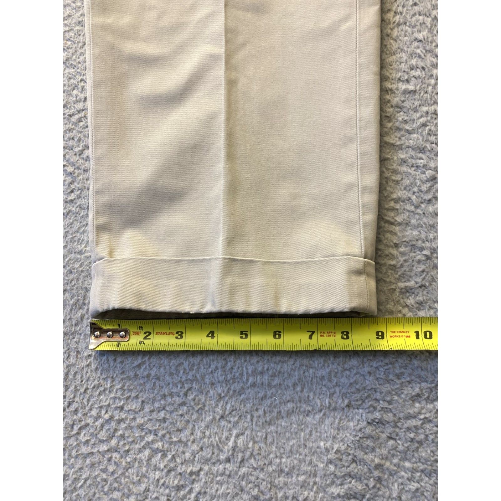 Brooks Brothers BROOKS BROTHERS Mens Elliot Fit Chino Pants Pleated 37W 30L Light Tan Size US 36 / EU 52 - 5 Thumbnail