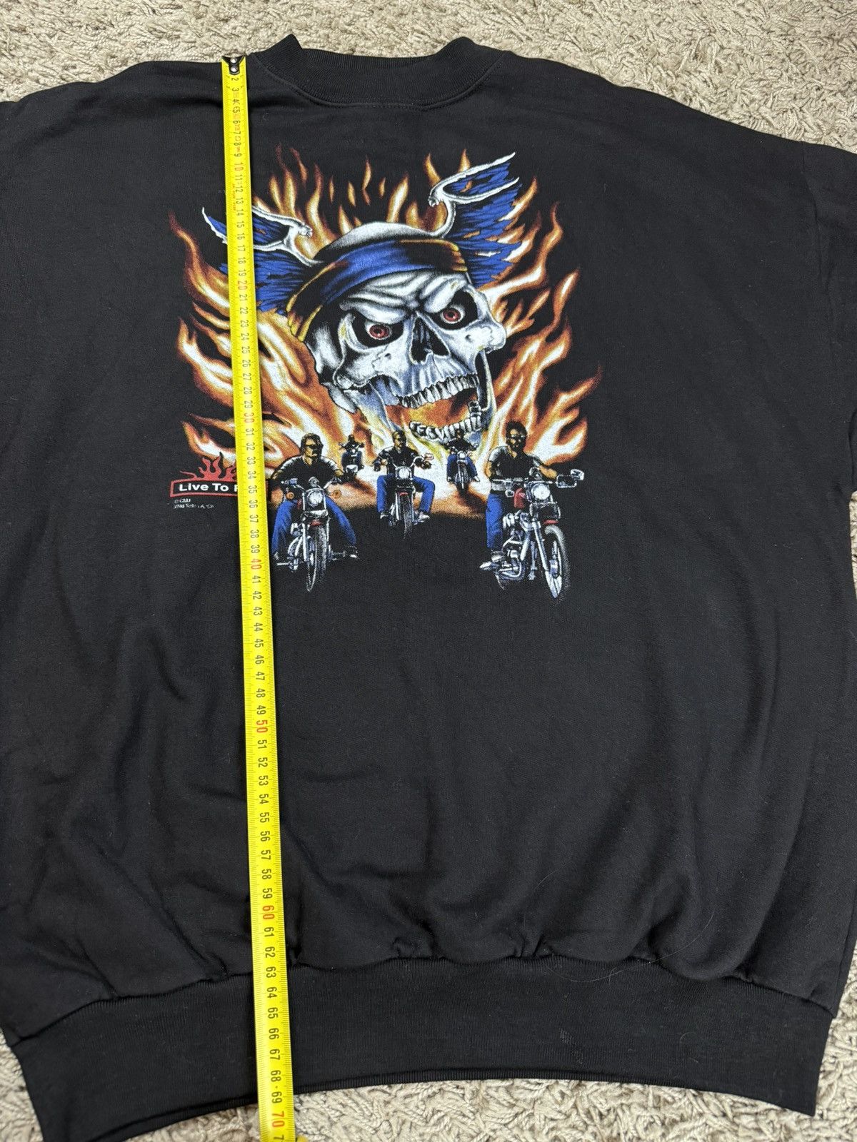 Vintage Vintage crewneck sweatshirt Bike Riders 90s original item Size US L / EU 52-54 / 3 - 4 Thumbnail