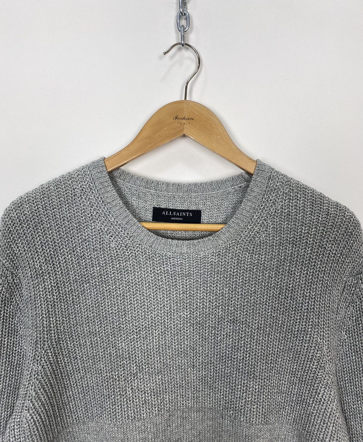 Allsaints Allsaints Grey Cotton Garr Crew Jumper Sweater Men’s Size M Size US M / EU 48-50 / 2 - 2 Thumbnail