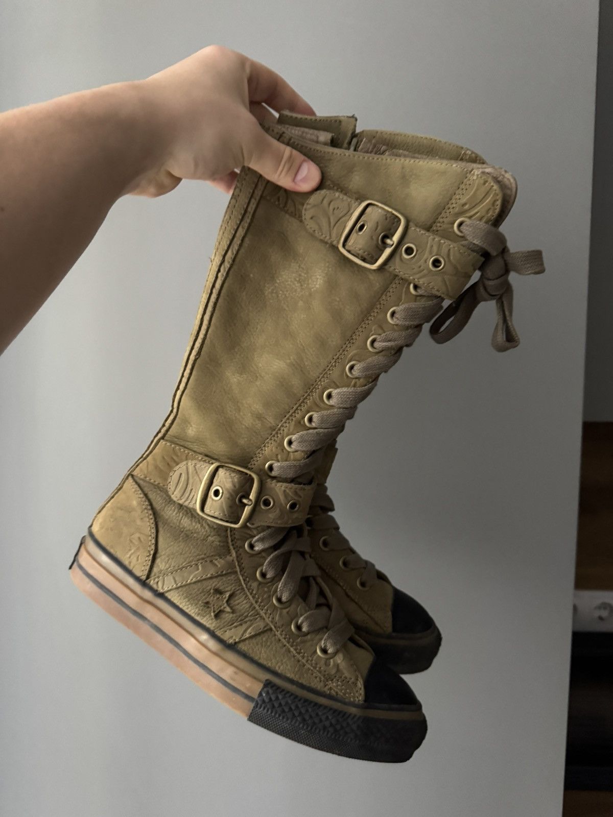 Converse CONVERSE VINTAGE HIGH BOXING MOTO BIKER BOOTS SNEAKERS 0OS Size US 6 / IT 36 - 1 Thumbnail