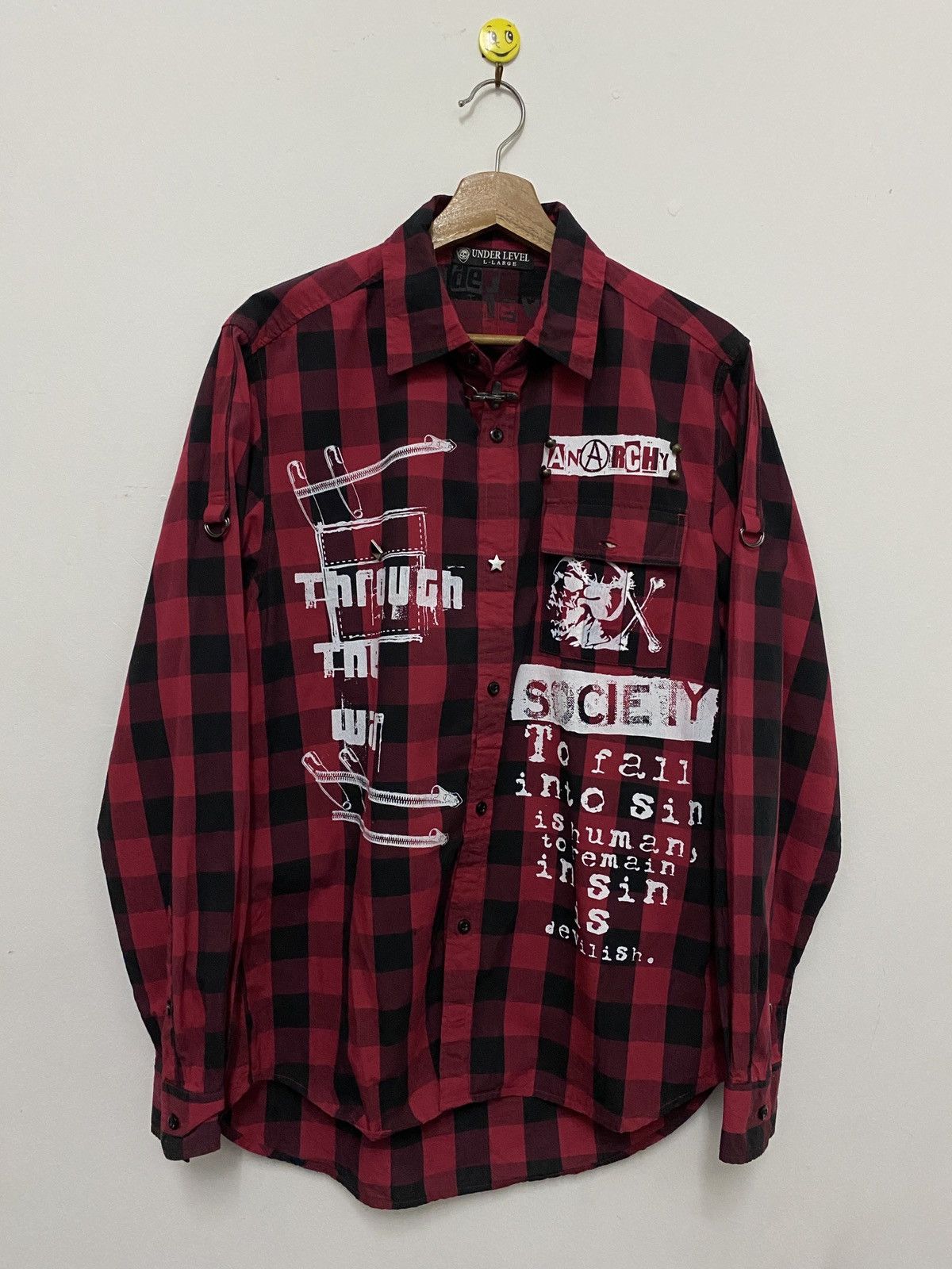 A.F.F.A. × Seditionaries Under Level Anarchy Bondage Tartan Design Punk Shirt Size US M / EU 48-50 / 2 - 3 Thumbnail