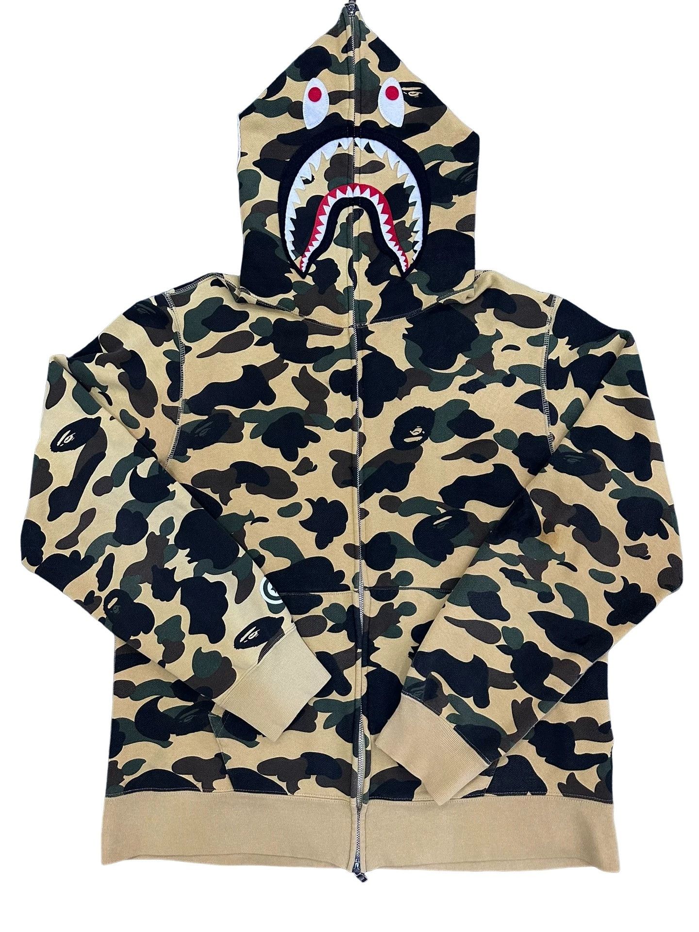 Bape Bape Yellow Camo Shark Hoodie 2XL Size US XXL / EU 58 / 5 - 1 Thumbnail