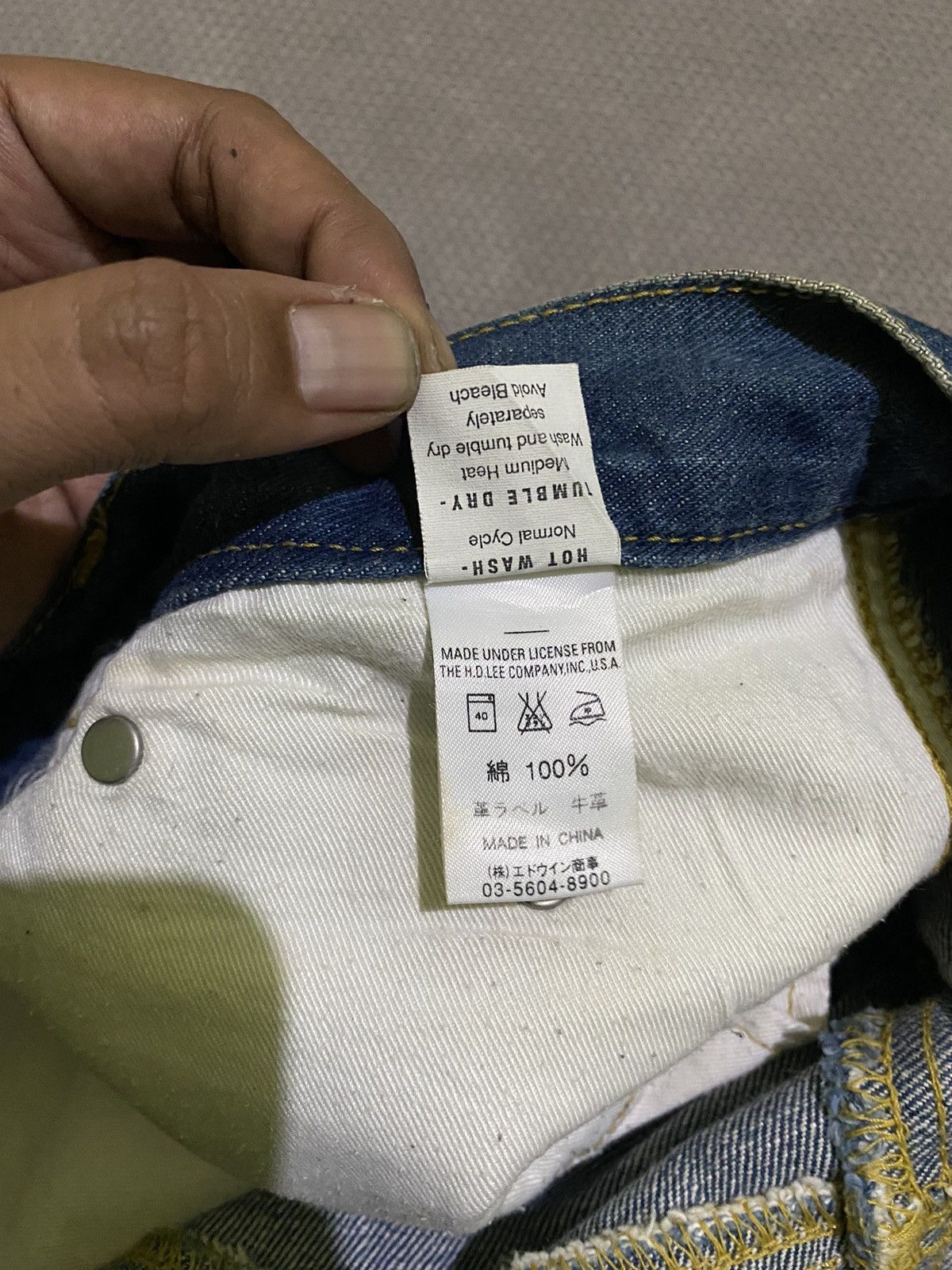 Japanese Brand × Lee × Vintage Lee jeans embroidery buckle denim Size US 32 / EU 48 - 9 Thumbnail