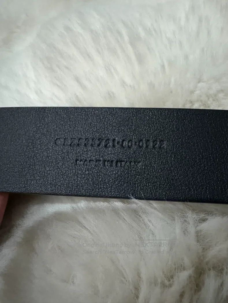 Saint Laurent Paris Saint Laurent Paris size 80 Golden Embossed Logo Belt Size ONE SIZE - 6 Thumbnail