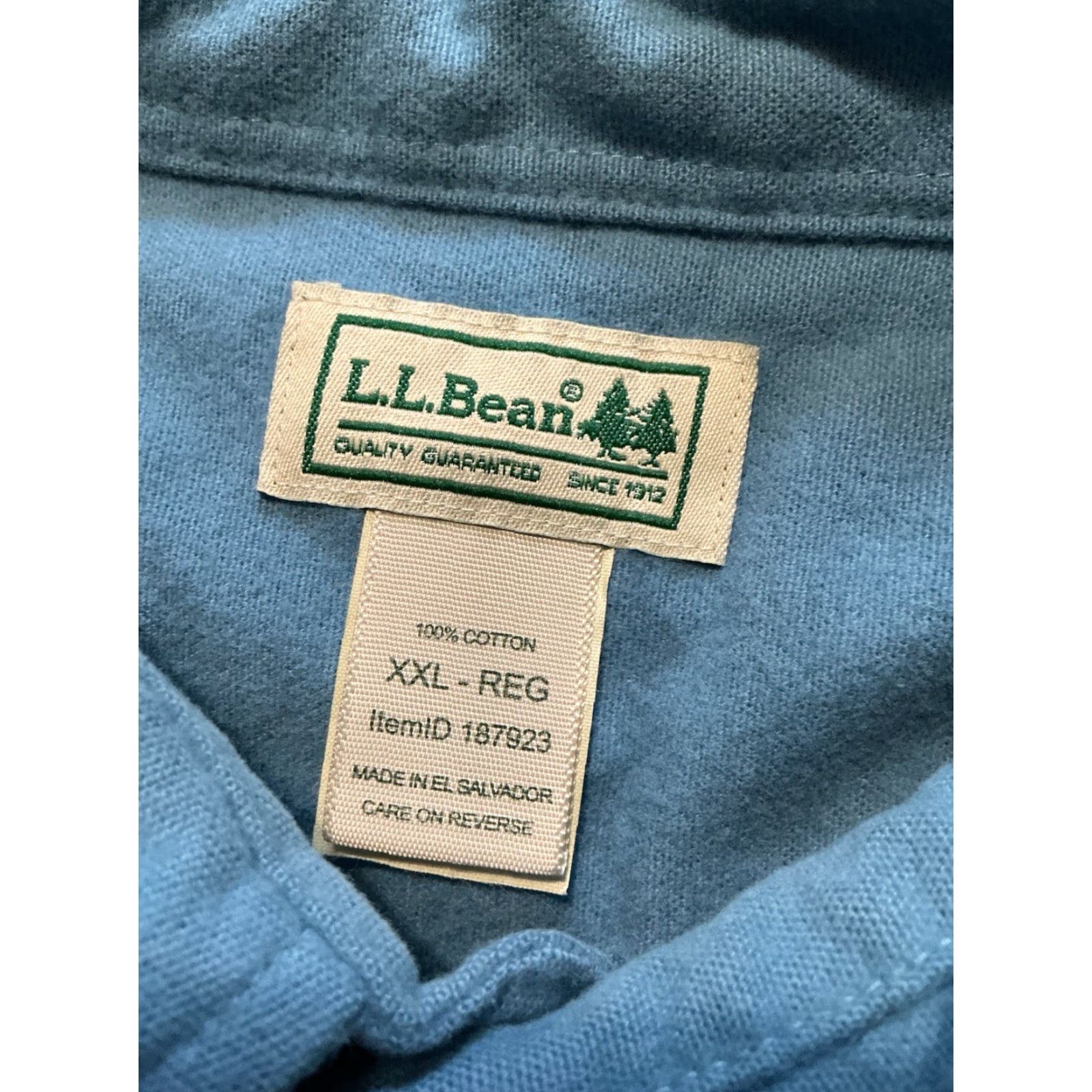 Vintage VINTAGE L.L. Bean Chamois Cloth Traditional Fit Men’s Flannel Button Front L/S Shirt XXL Blue Mens Size US XXL / EU 58 / 5 - 5 Thumbnail