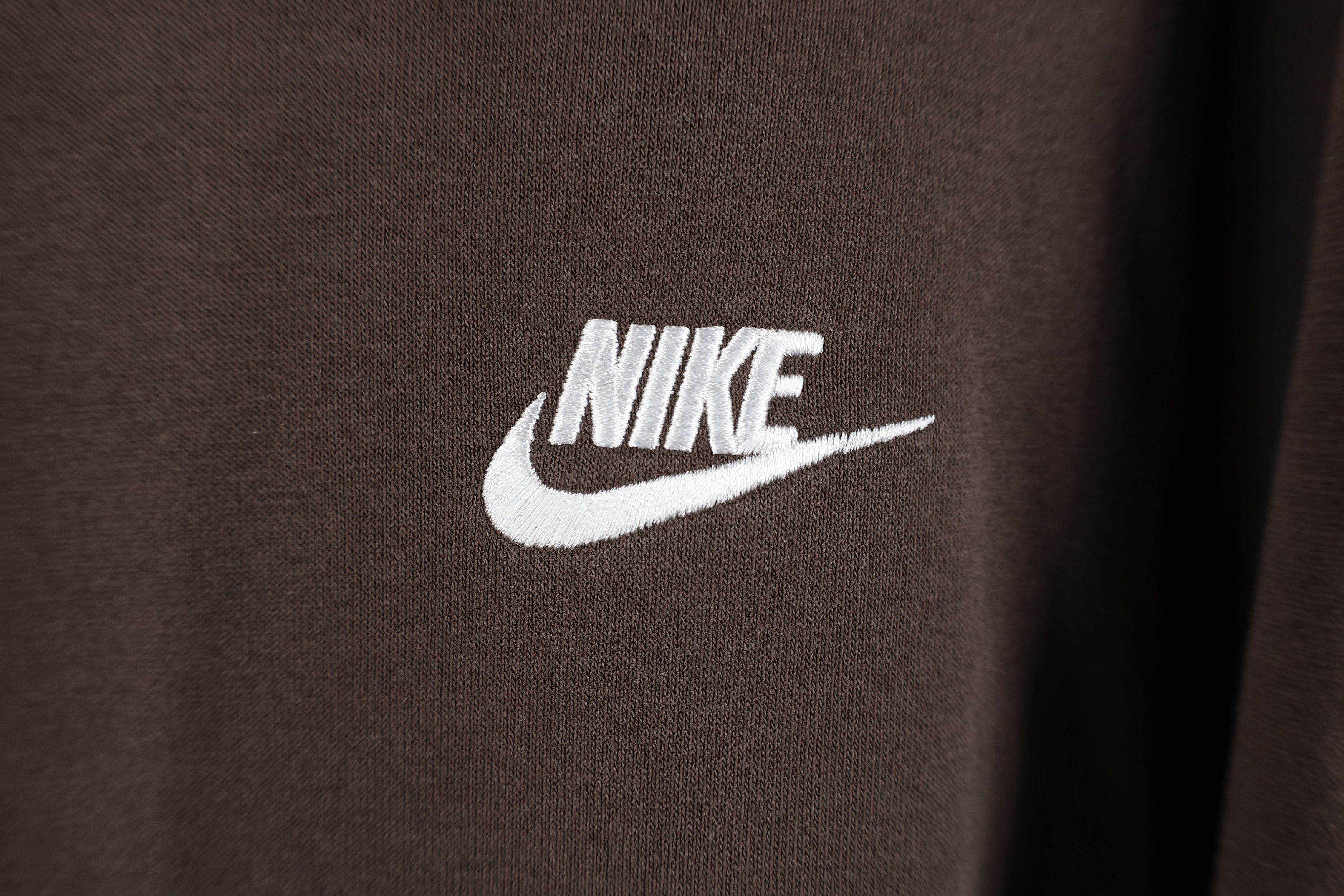 Nike Vintage Y2K Nike Swoosh Hoodie Sweatshirt Chocolate Brown Size US M / EU 48-50 / 2 - 4 Thumbnail