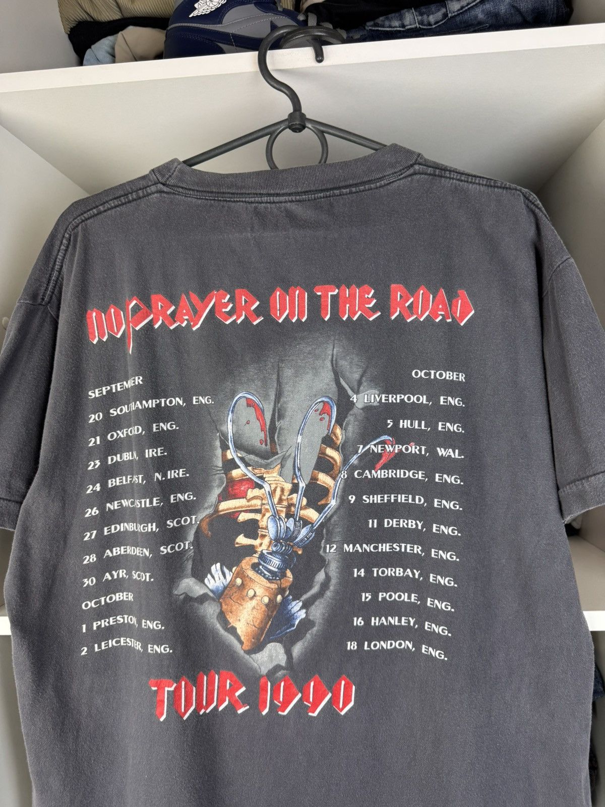 Band Tees Vintage Iron Maiden No Prayer On The Road Tour 1990 T-Shirt Size US L / EU 52-54 / 3 - 15 Thumbnail