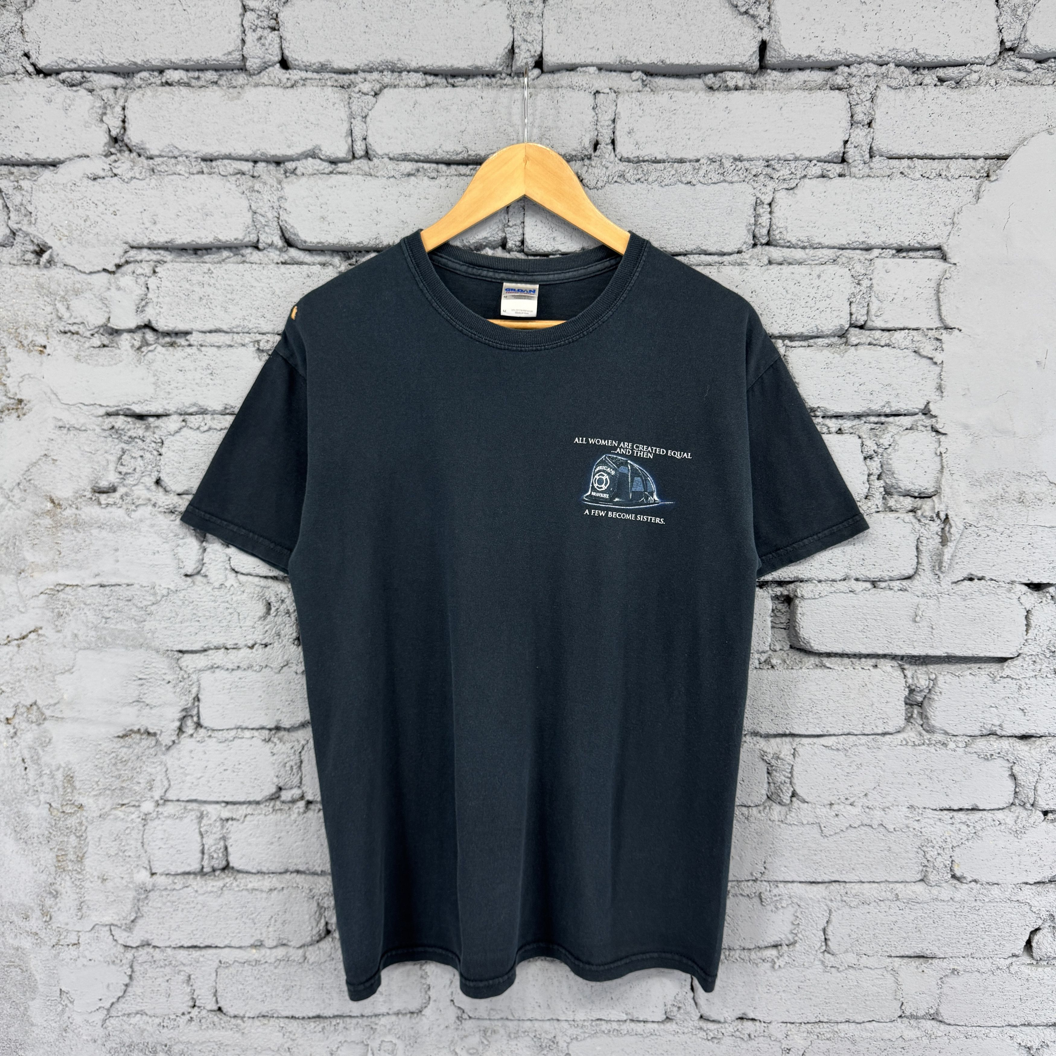 Gildan Fire Fighter "All Women Created Equal Few Become Sisters" T Size US M / EU 48-50 / 2 - 2 Thumbnail
