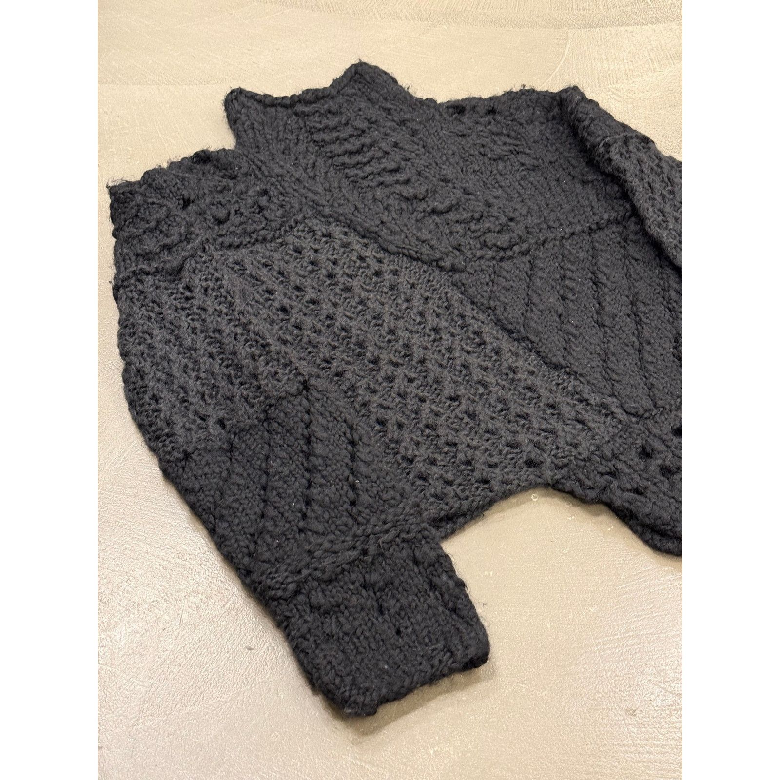Giorgio Armani 1990s Emporio Armani patchwork heavy hand knitted sweater Size XXL / US 16-18 / IT 52-54 - 5 Thumbnail