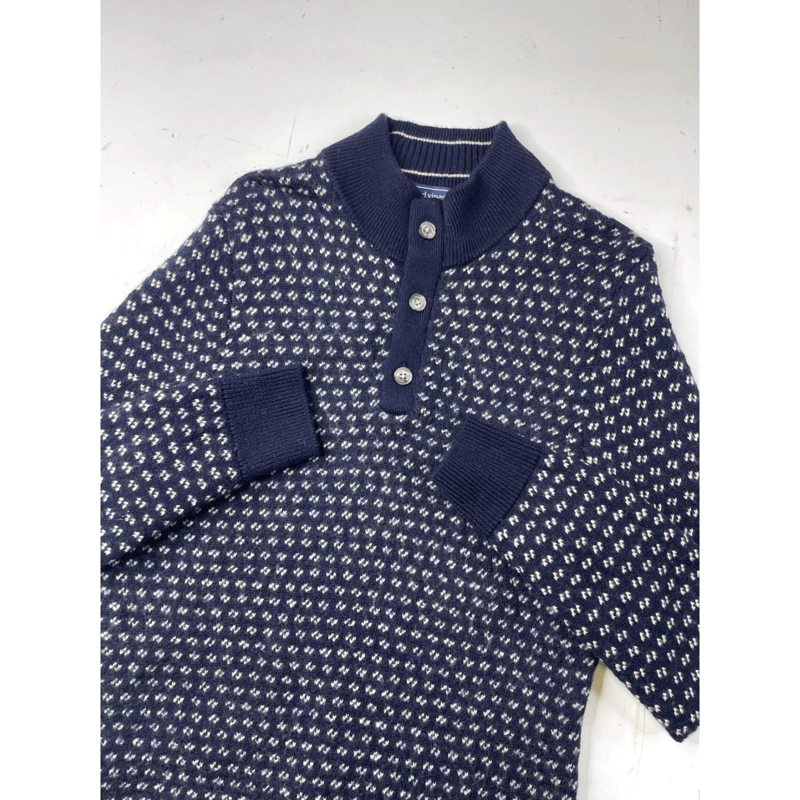 Vineyard Vines Vineyard Vines Sweater Oysterman Birdseye Merino Wool Henley Knit Mens Small Size US S / EU 44-46 / 1 - 2 Thumbnail