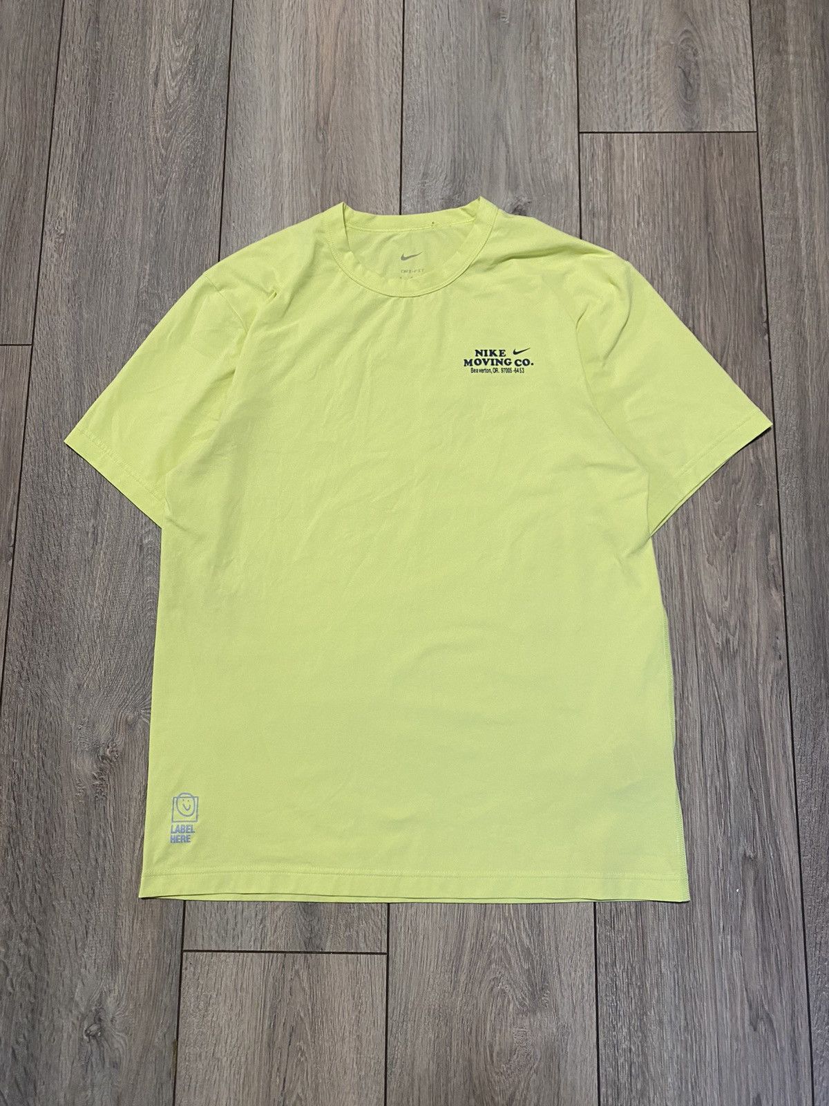 Nike T-Shirt Nike Label Here Hyvers Moving Dry-Fit Light Lemon Size US S / EU 44-46 / 1 - 2 Thumbnail