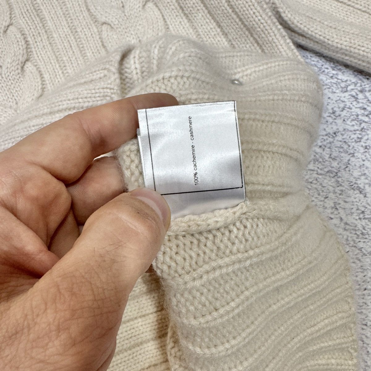 Chanel Chanel Beige Knitted High Neck Cashmere Sweater M size 38 Size S / US 4 / IT 40 - 10 Thumbnail