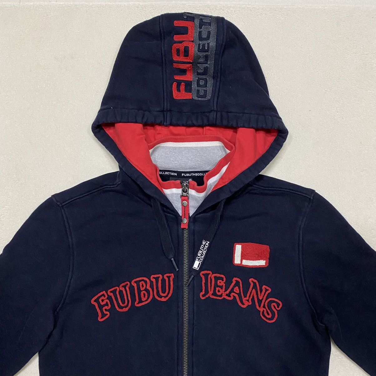 Fubu × Japanese Brand FUBU Embroidered Spellout Zipper Hoodie Size US XS / EU 42 / 0 - 2 Thumbnail