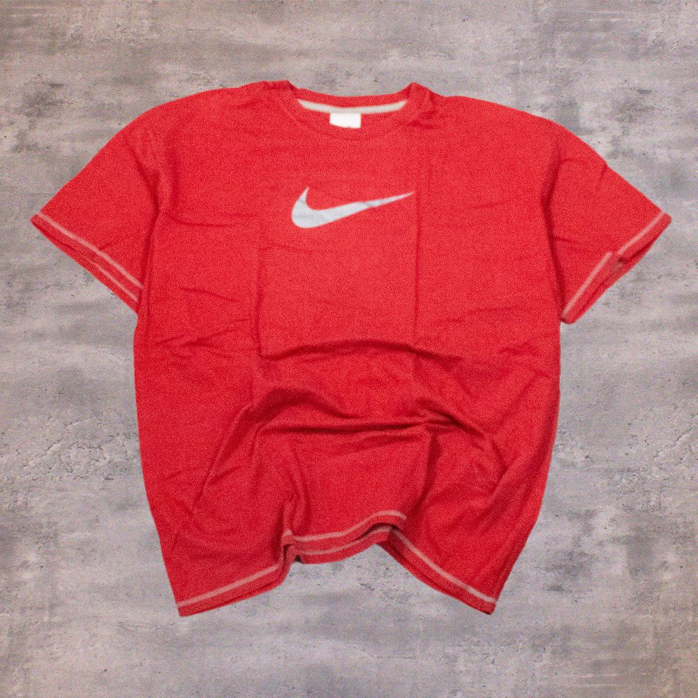 Vintage Y2K 2000’s Nike Center Swoosh Double Stitch Red Tee Size US XXL / EU 58 / 5 - 1 Thumbnail