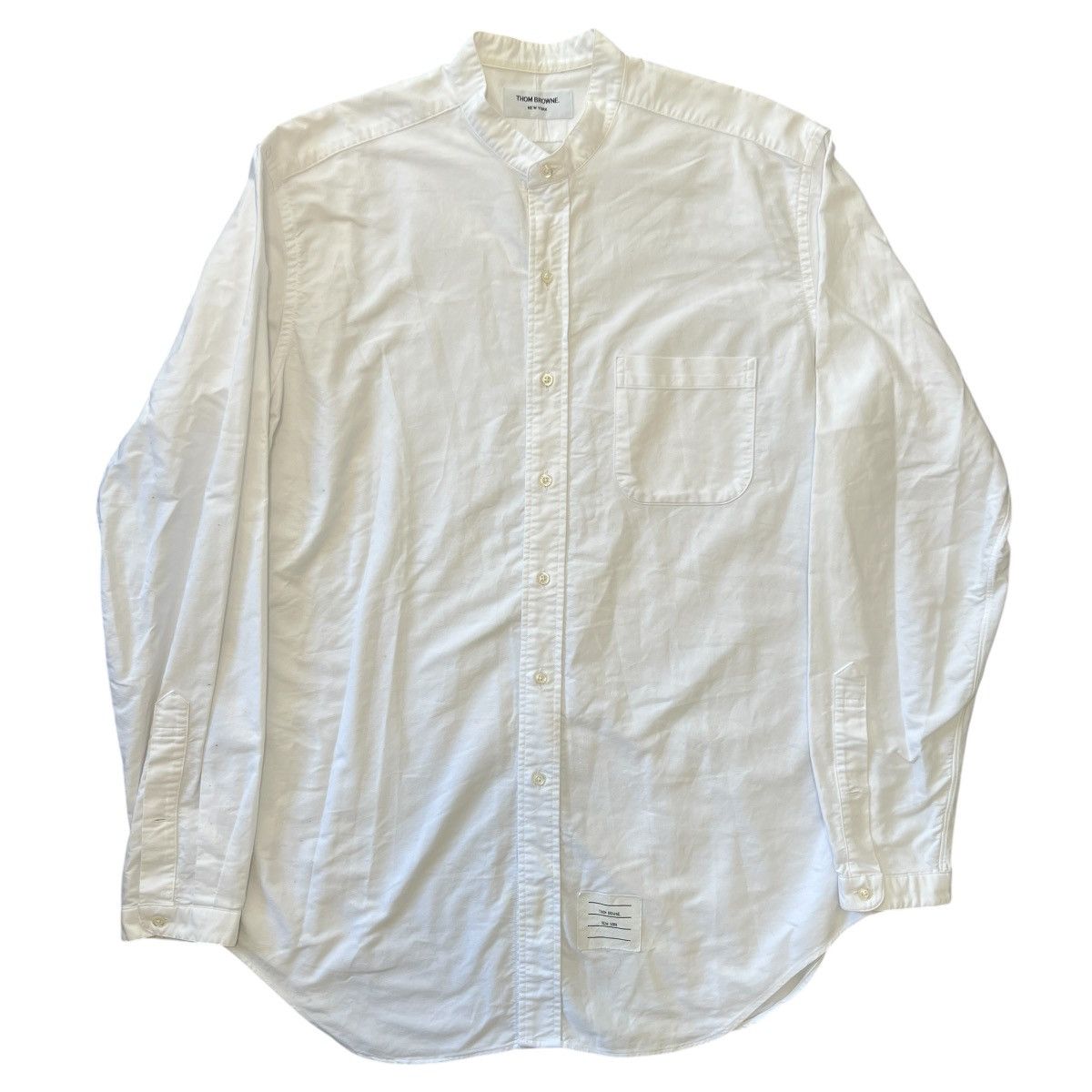 Thom Browne THOM BROWNE Band Collar Cotton Shirt Size US L / EU 52-54 / 3 - 1 Thumbnail