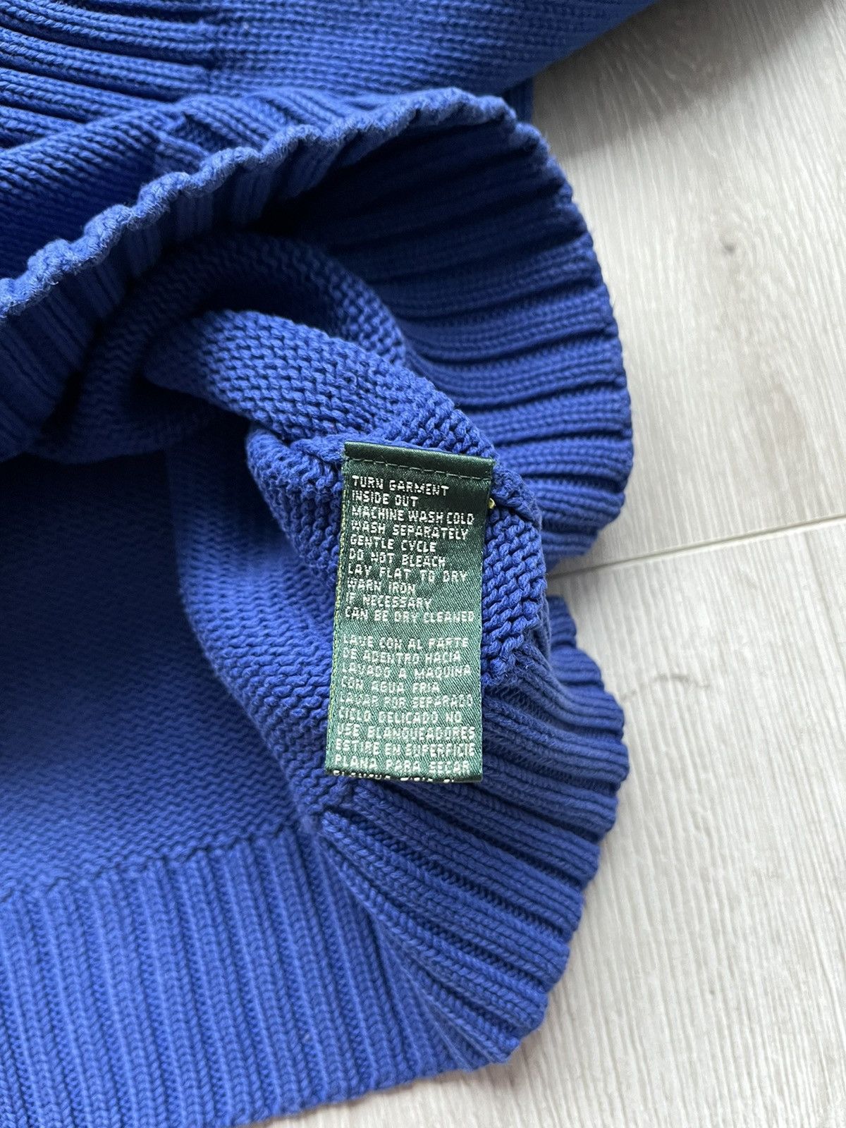 Lauren Ralph Lauren × Polo Ralph Lauren × Vintage LRL Lauren Ralph Lauren 1/3 Quarter Zip Knit Blue Sweater Size US M / EU 48-50 / 2 - 6 Thumbnail