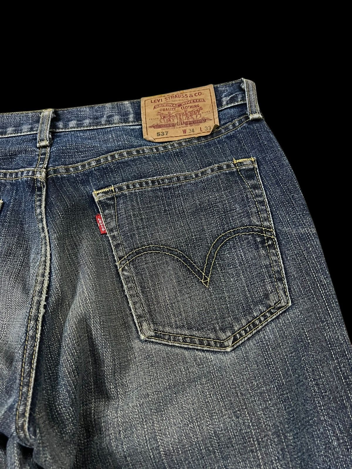 Levi's × Levi's Vintage Clothing Vintage Levis 537 Faded Distress Jeans Size US 33 - 14 Thumbnail