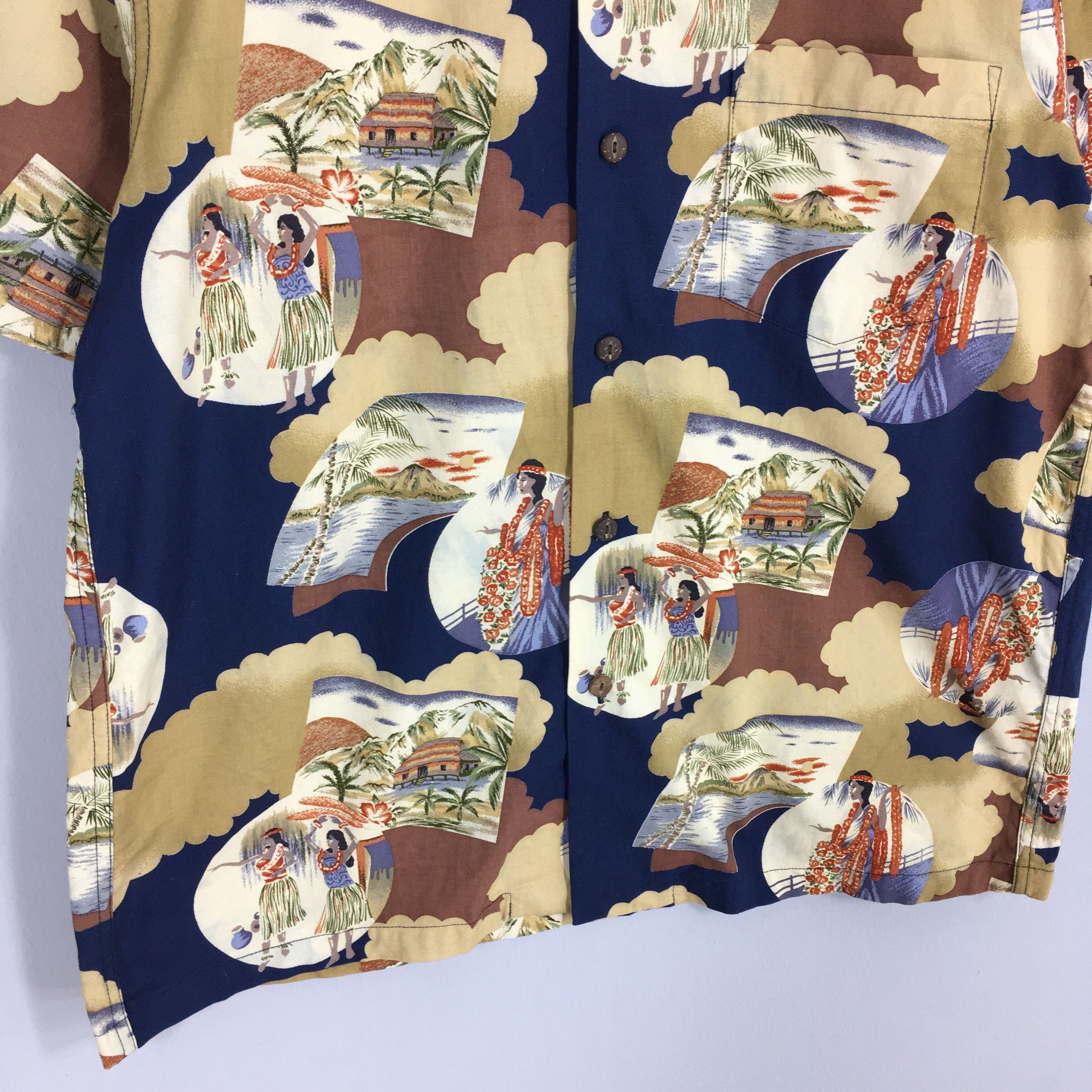 Life's a Beach Vintage Kearney House Hula Girl Aloha Cotton Shirt Medium Size US M / EU 48-50 / 2 - 4 Thumbnail