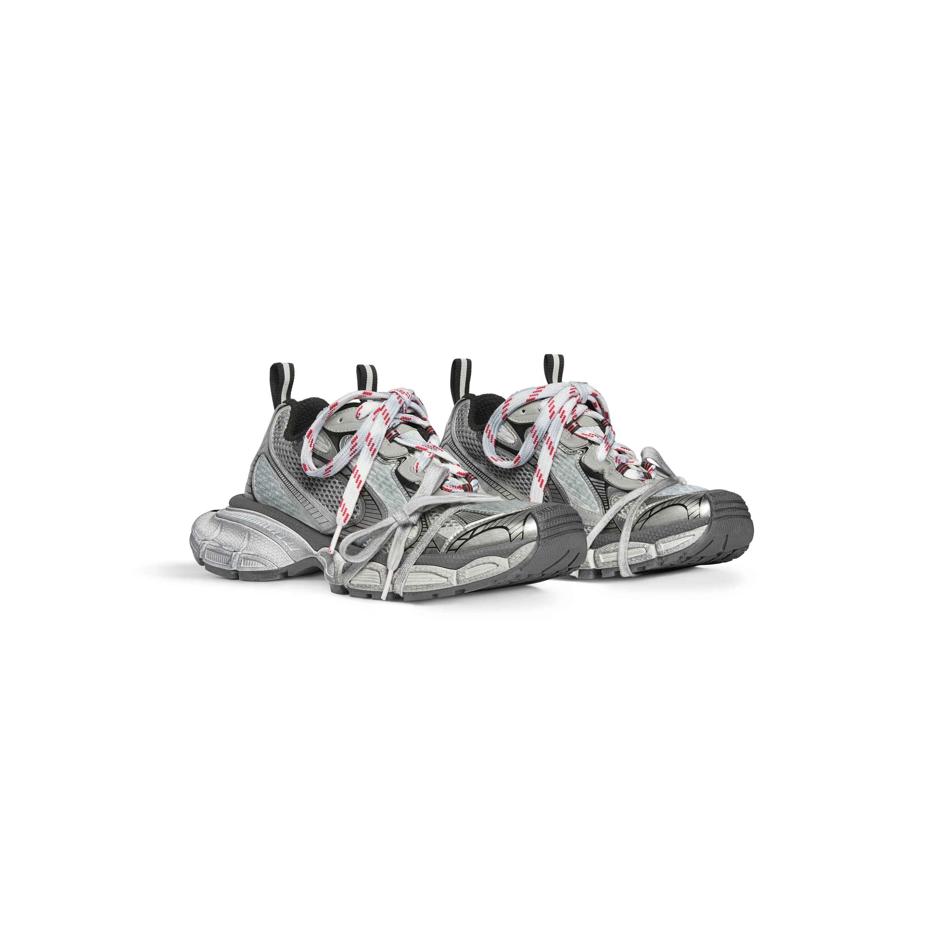 Balenciaga 3XL Women's Grey/White/Red Low Top Sneakers New