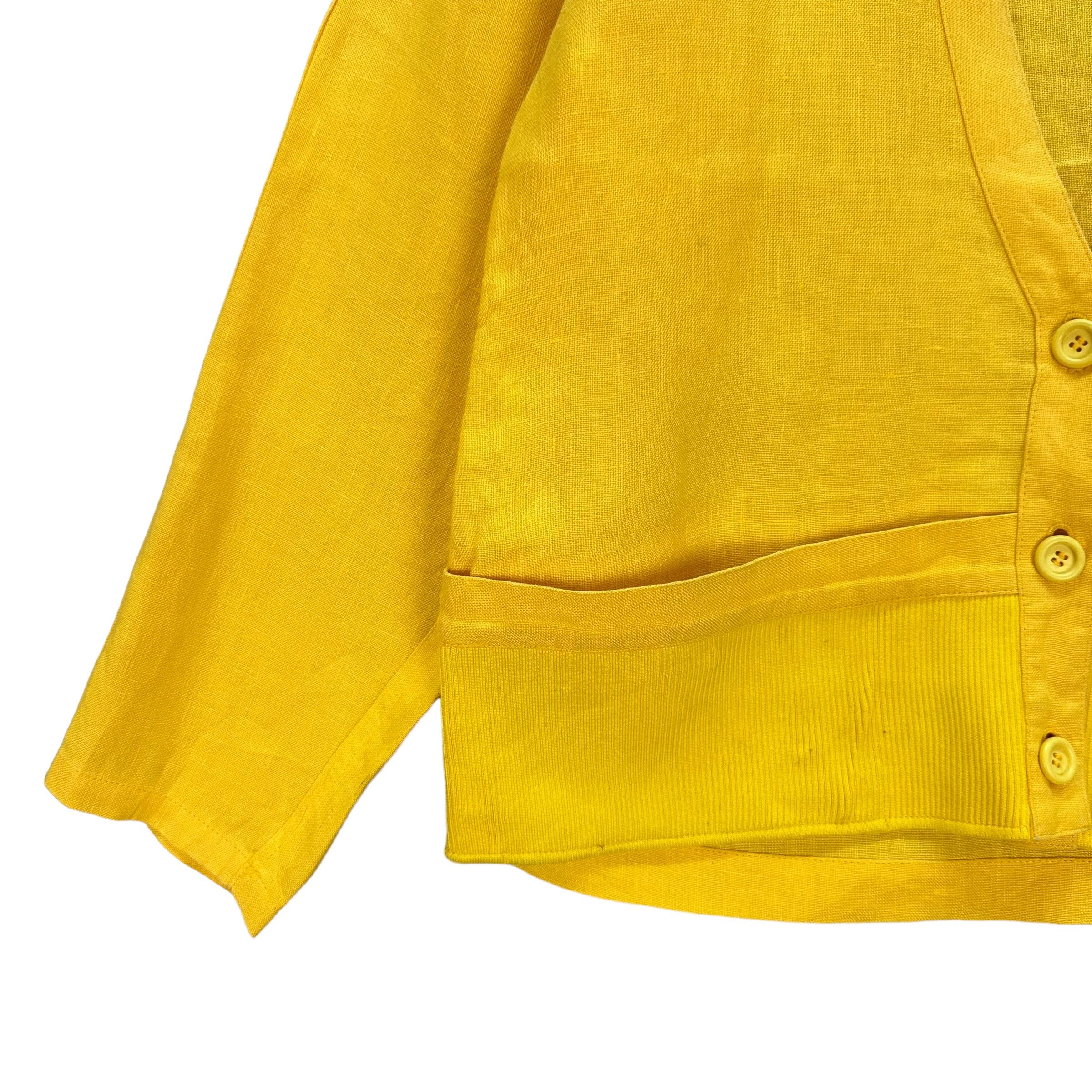 Christian Dior Monsieur CHIRSTIAN DIOR SPORTS YELLOW CARDIGAN #8701-021 Size M / US 6-8 / IT 42-44 - 4 Thumbnail