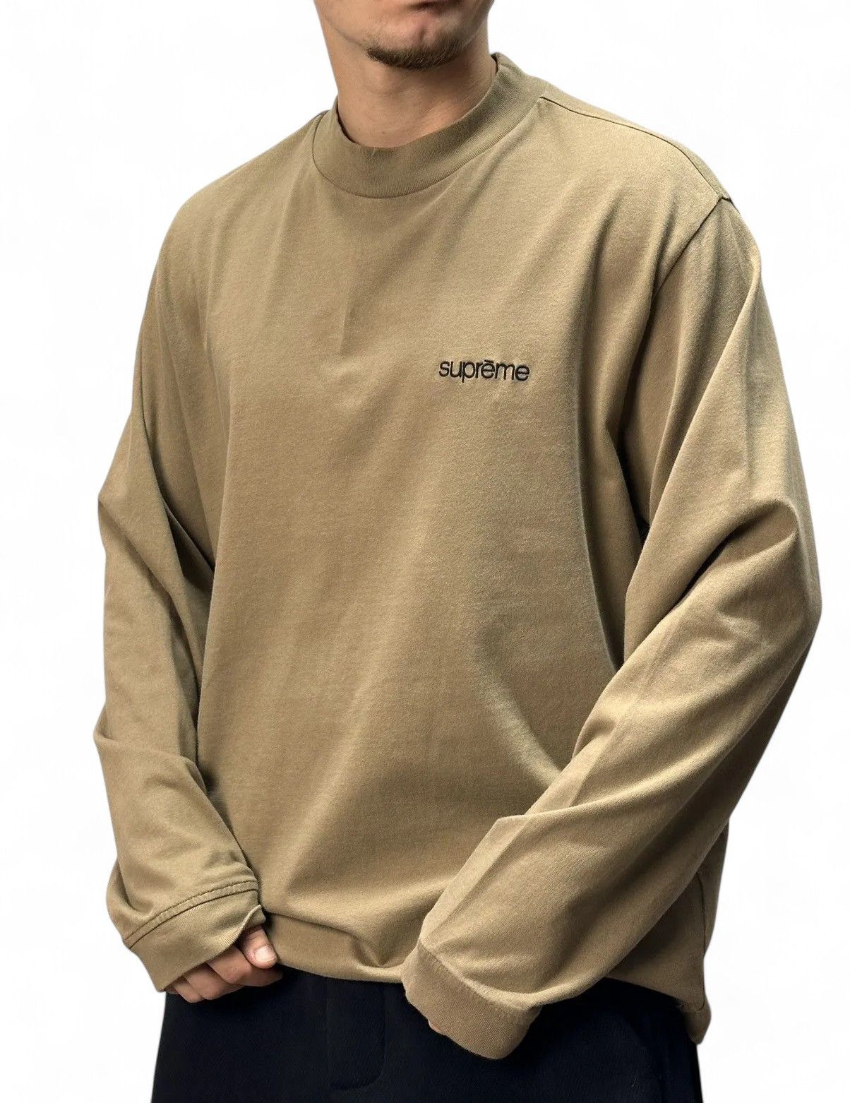 Supreme Minimal Supreme Brown Longsleeve Streetwear Small Logo Size US M / EU 48-50 / 2 - 1 Thumbnail