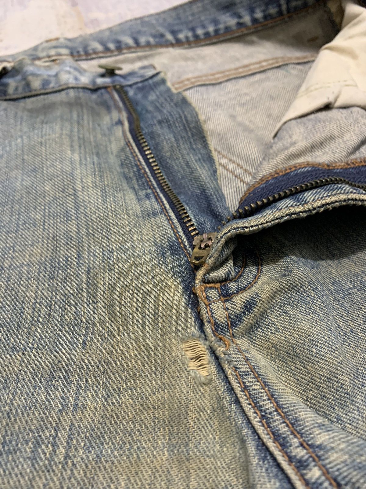 Lee Rusty LEE Distressed Denim Mud Wash Jean 33x31 Size US 33 - 6 Thumbnail