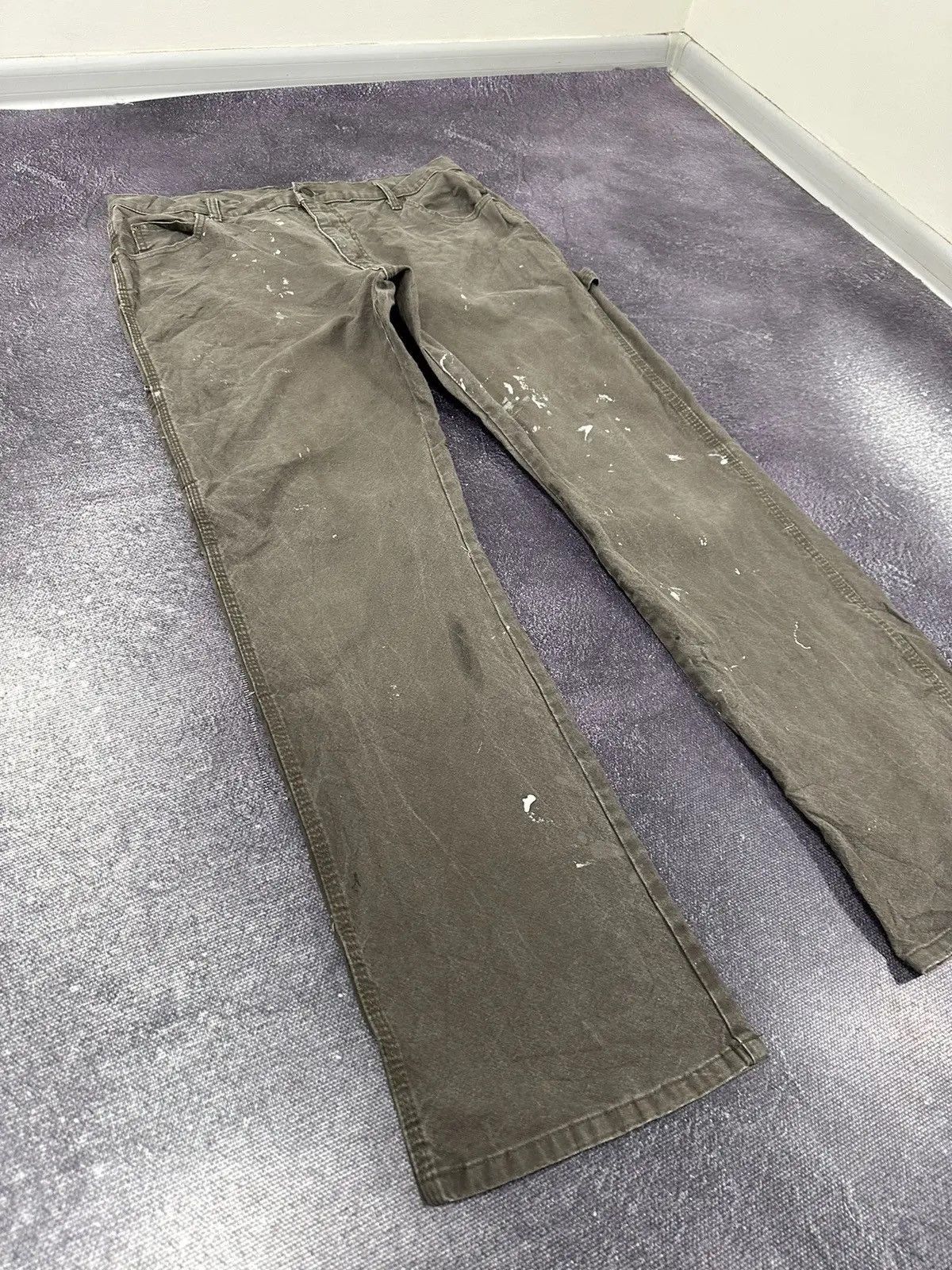 Dickies × Vintage Vintage Dickies Y2K Khaki Painted Work Hype Baggy Pants Size US 36 / EU 52 - 8 Thumbnail