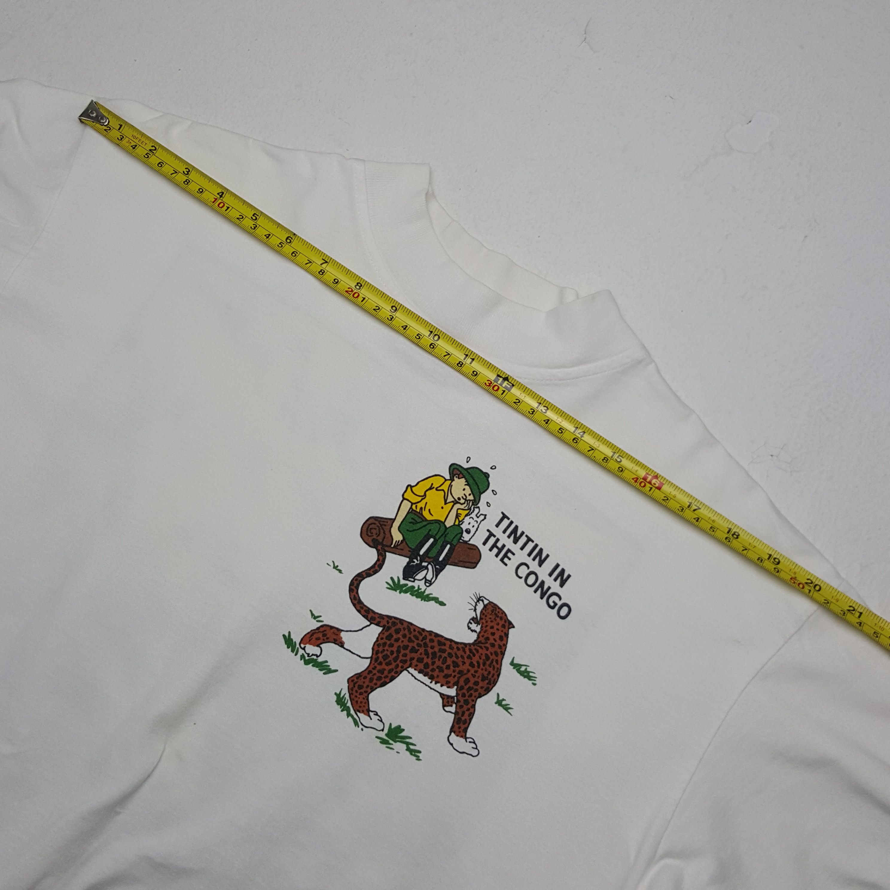 Vintage Vintage Tintin In The Congo Long Sleeve Tshirt Size US L / EU 52-54 / 3 - 6 Thumbnail
