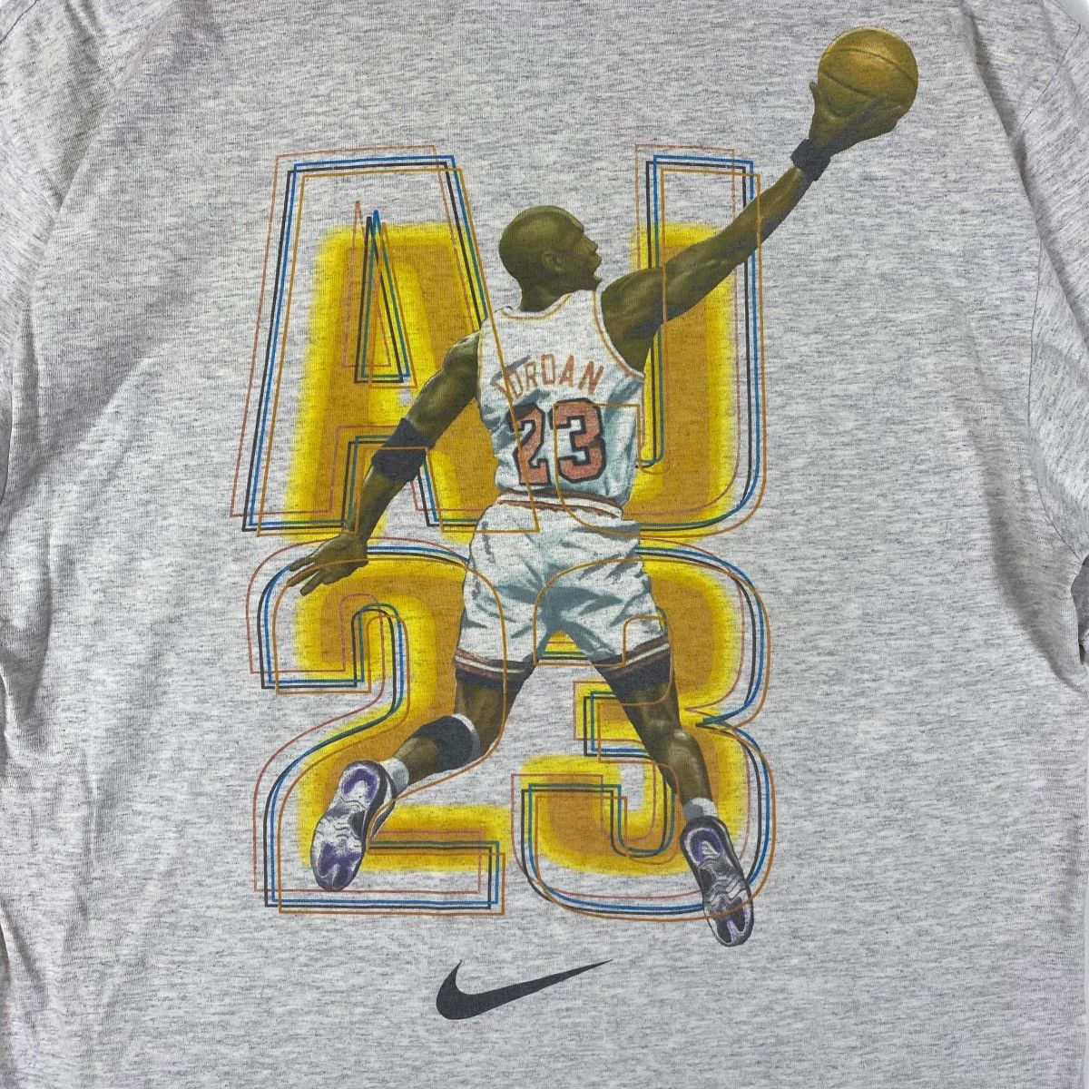 Jordan Brand × Nike × Vintage Vintage 90's NIKE AIR JORDAN Aj 23 Graphic Tee Shirt Size US M / EU 48-50 / 2 - 2 Thumbnail