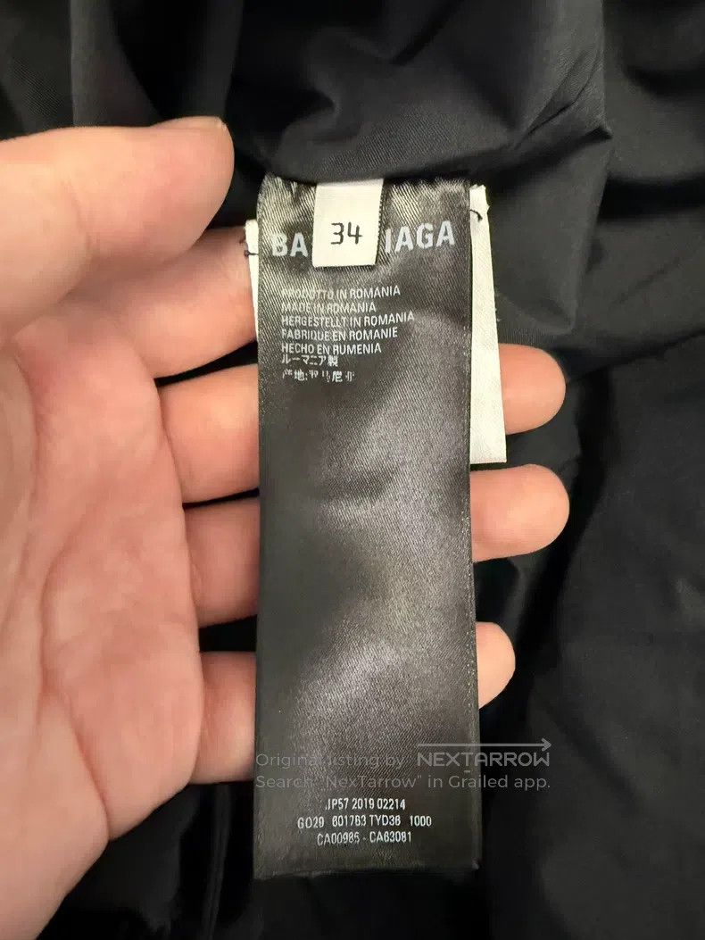 Balenciaga Balenciaga Buckle Logo Cotton Jacket Down Jacket Size XXS / US 00 / IT 34 - 4 Thumbnail
