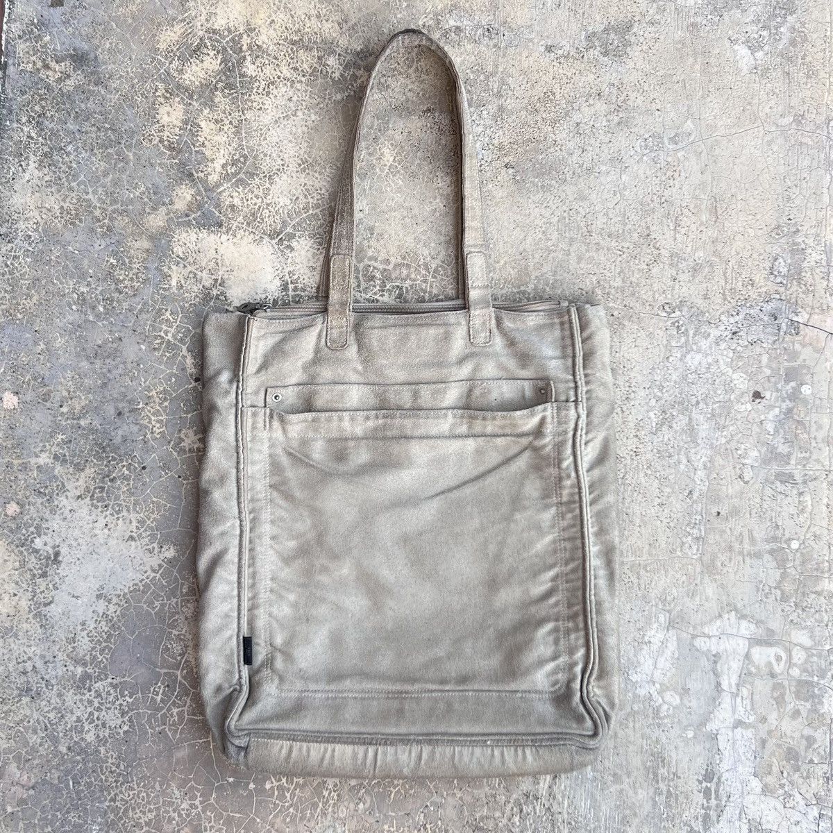 Tete Homme Tete Homme Issey Miyake Suede Leather Tote Bag Size ONE SIZE - 2 Thumbnail