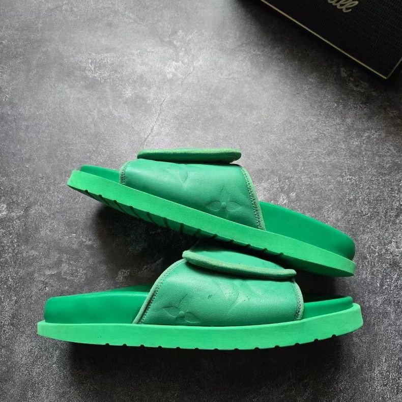 Louis Vuitton LOUIS VUITTON Miami Green Slide Sandals-2506 Size US 8 / EU 41 - 4 Thumbnail