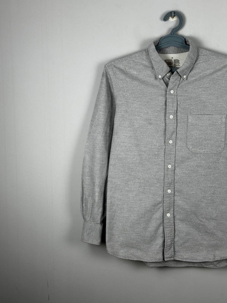 Japanese Brand Muji Summer Long Sleeve Grey Shirt Button-Up Size US M / EU 48-50 / 2 - 2 Thumbnail