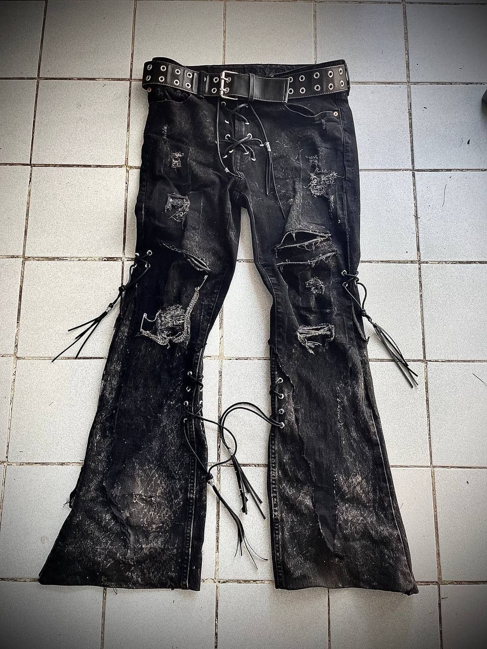 Other Custom Vkei Grunge Jeans Size US 33 - 7 Thumbnail