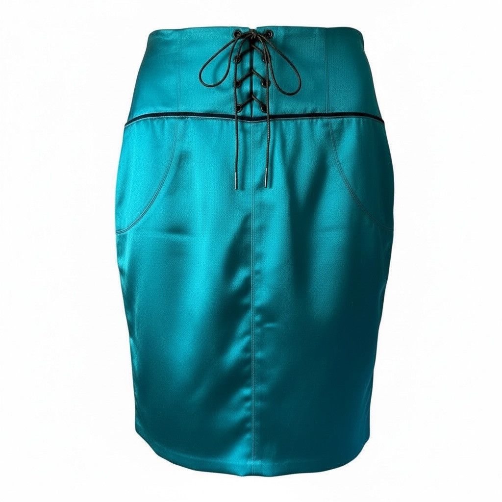 Costume National Costume National Silk & Cotton Corset-Detail Pencil Skirt Size 24" / US 00 / IT 34 - 2 Thumbnail