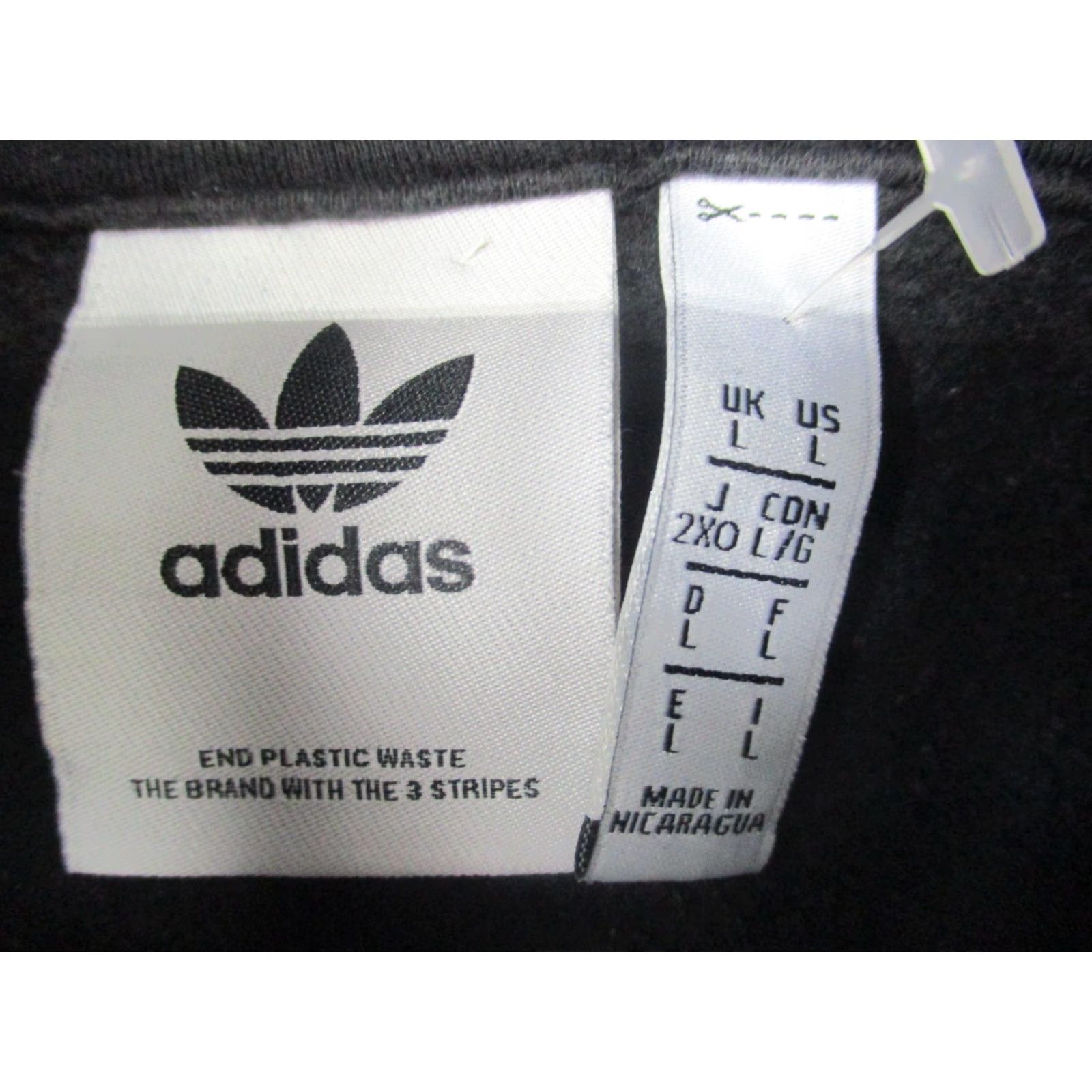 Adidas adidas Hoodie Large Black Originals Heart Logo Sleeve Print Pullover Size US L / EU 52-54 / 3 - 4 Thumbnail