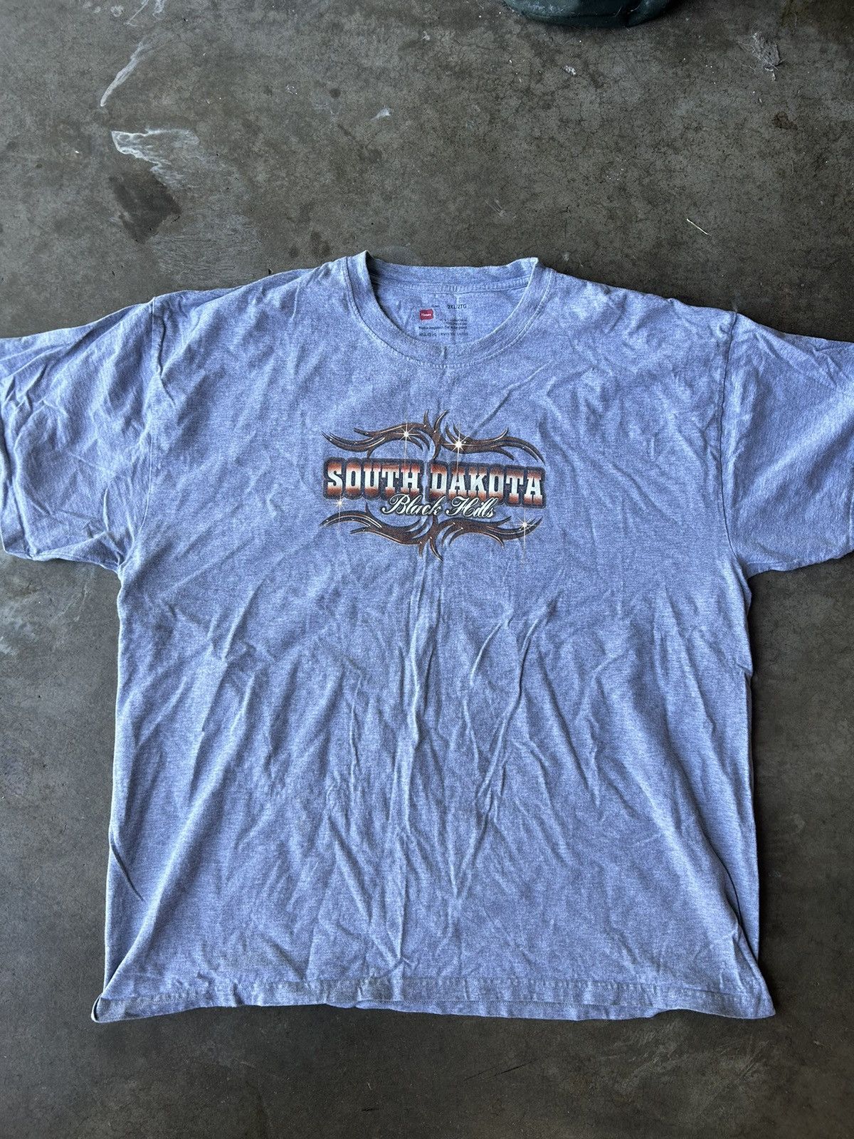 Hanes × Vintage Vintage Y2K Black Hills South Dakota Double Sided T Shirt Size US XXL / EU 58 / 5 - 1 Thumbnail