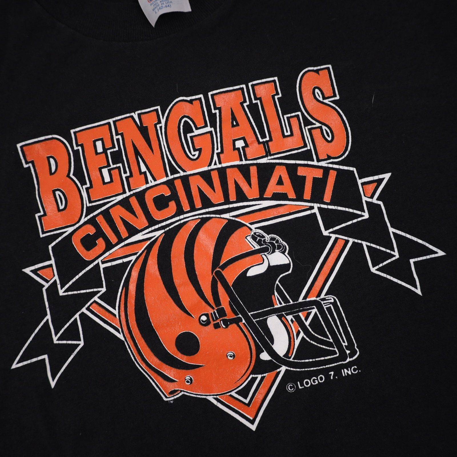 NFL × Vintage Vintage Logo 7 Cincinnati Bengals Graphic T Shirt Size US L / EU 52-54 / 3 - 4 Thumbnail