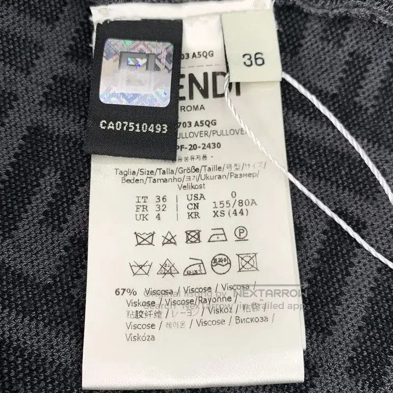 Fendi Fendi XS Black and Gray Knit Sweater . Size XS / US 0-2 / IT 36-38 - 6 Thumbnail