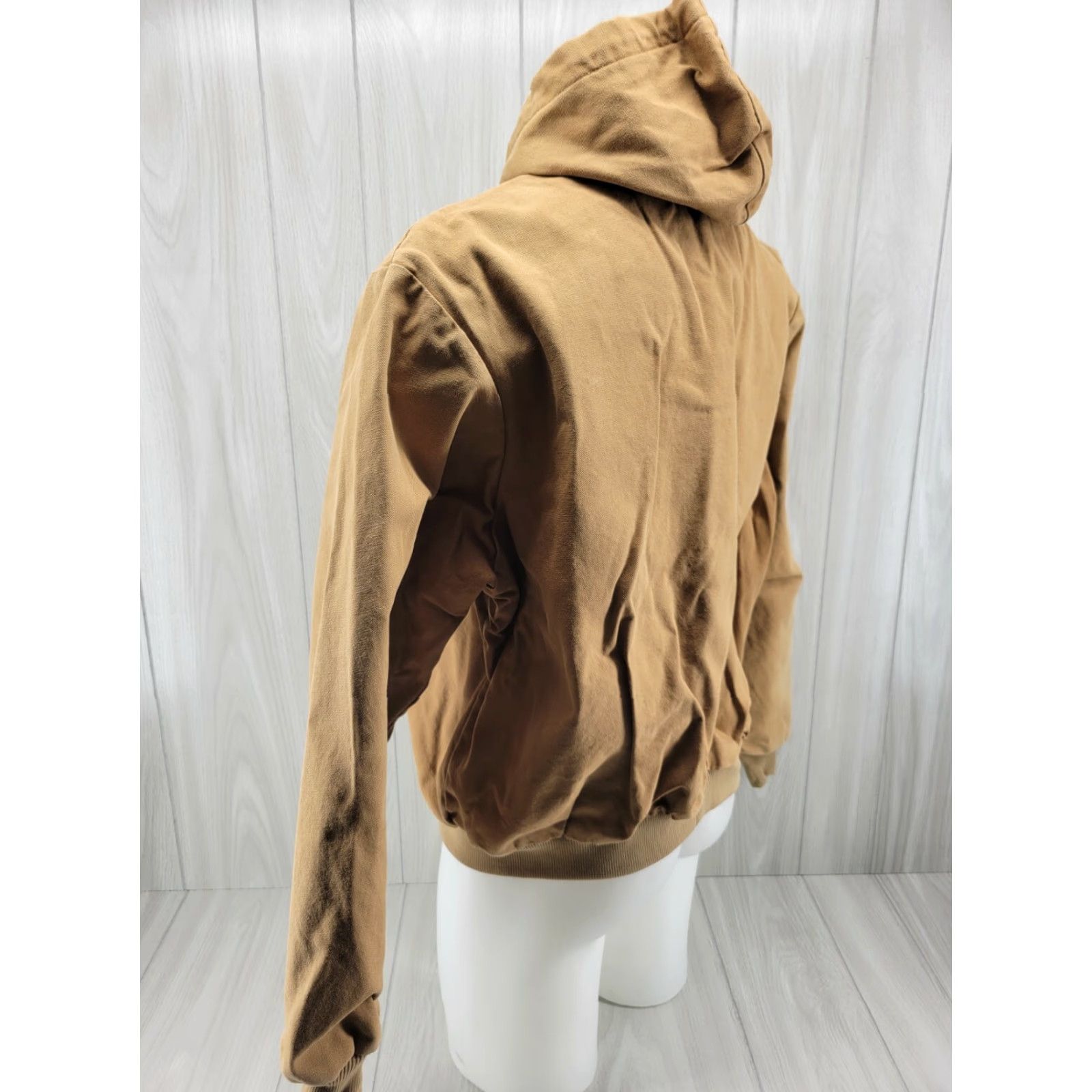 Vintage Fade Distressed Berco Hood Jacket Thermal Lining Duck Brown Mens XL 48-50 Canvas Cotton Jacket Size US XL / EU 56 / 4 - 7 Thumbnail