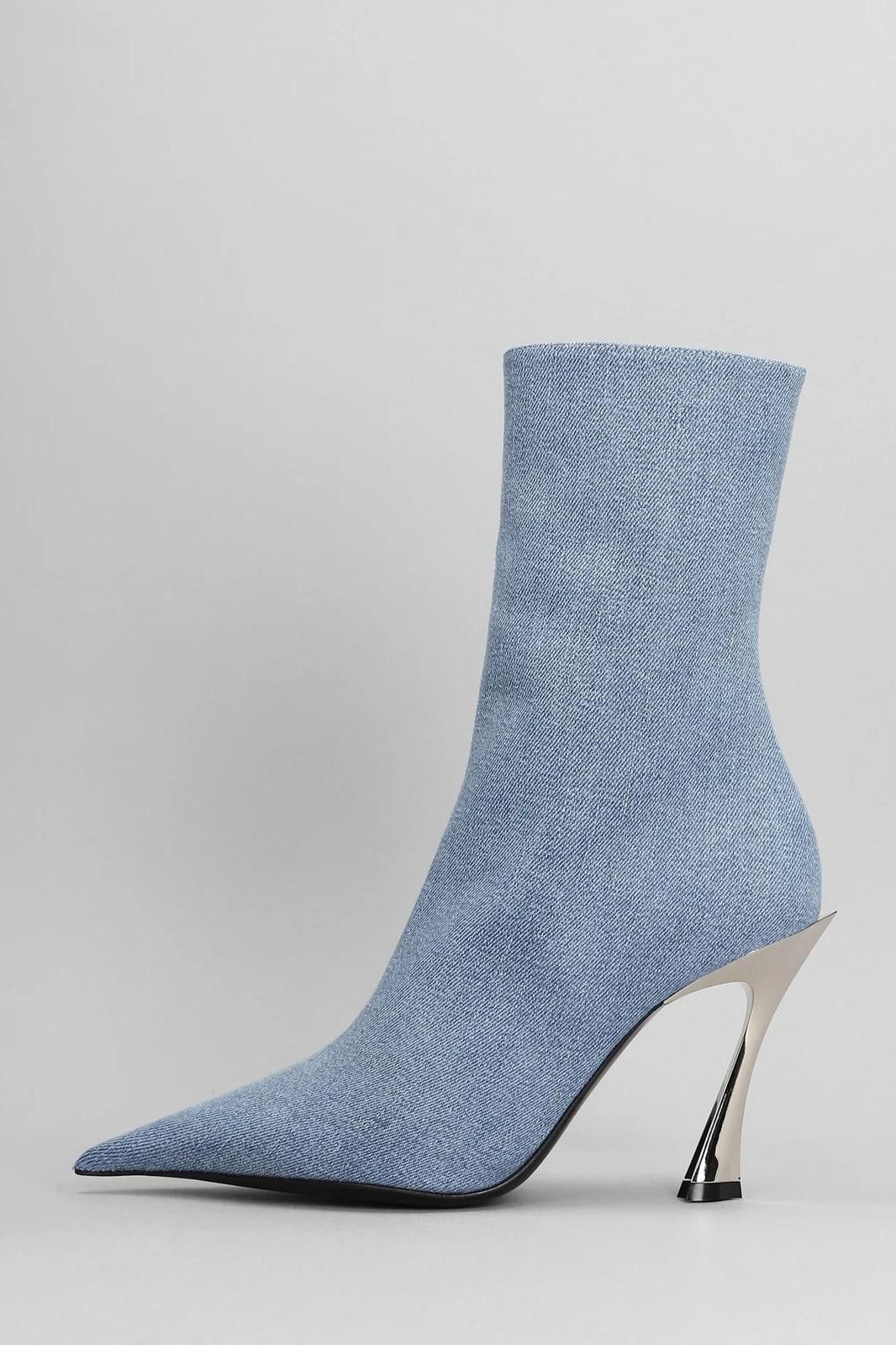 Mugler Mugler 95mm Denim ankle boots med.blue Sz9 Ret.$1,395 Size US 9 / IT 39 - 2 Thumbnail