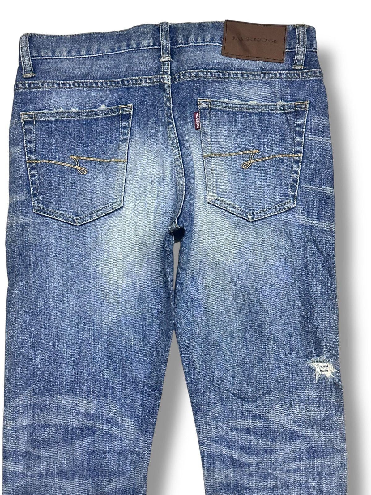 JACKROSE JACKROSE Vintage JAPAN Straight Jean Distressed & Faded Wash Size US 30 / EU 46 - 5 Thumbnail