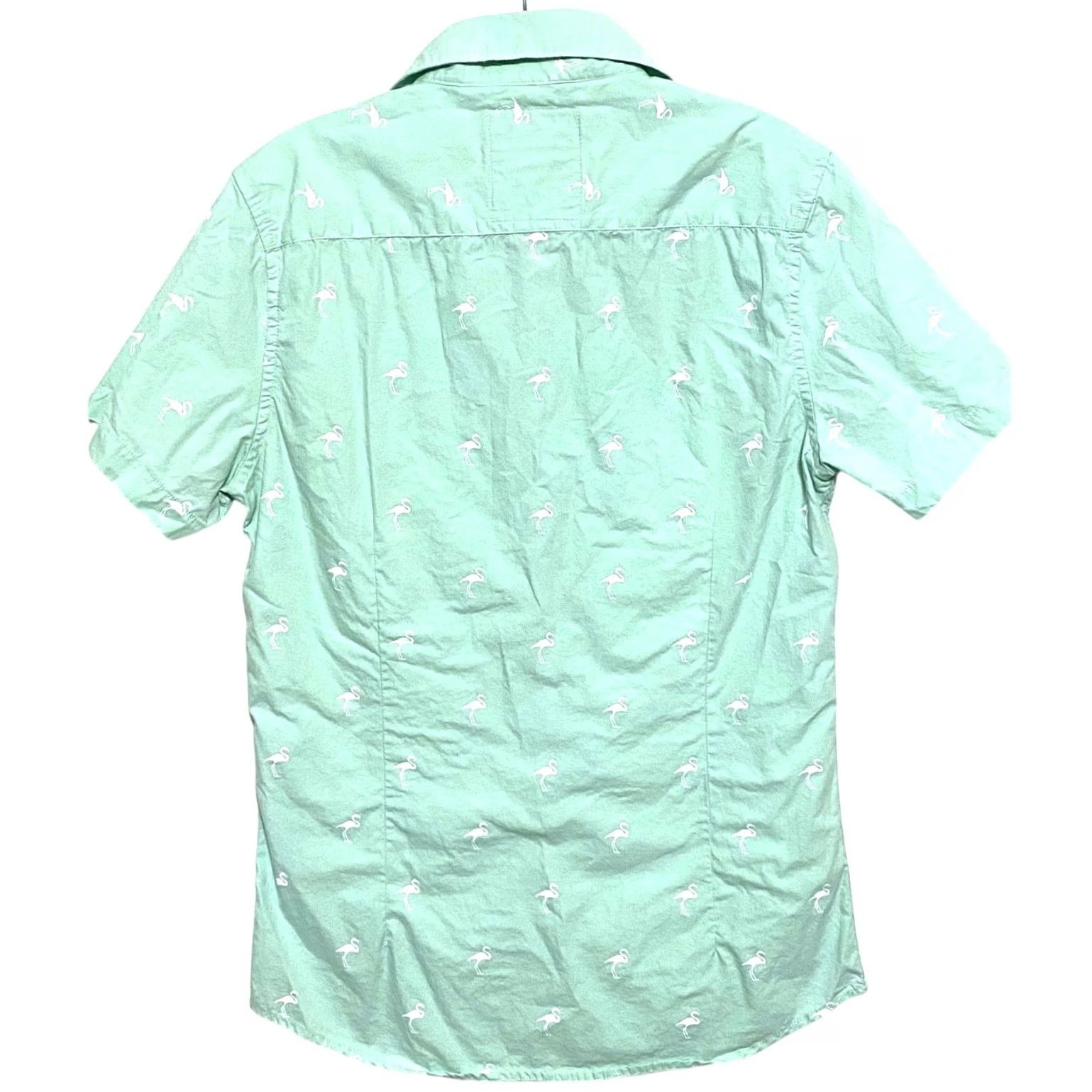 Gloverall Zip Code Shirt Men S Flamingo Birds All Over Print Button Summer Vacation Resort Size US S / EU 44-46 / 1 - 3 Thumbnail