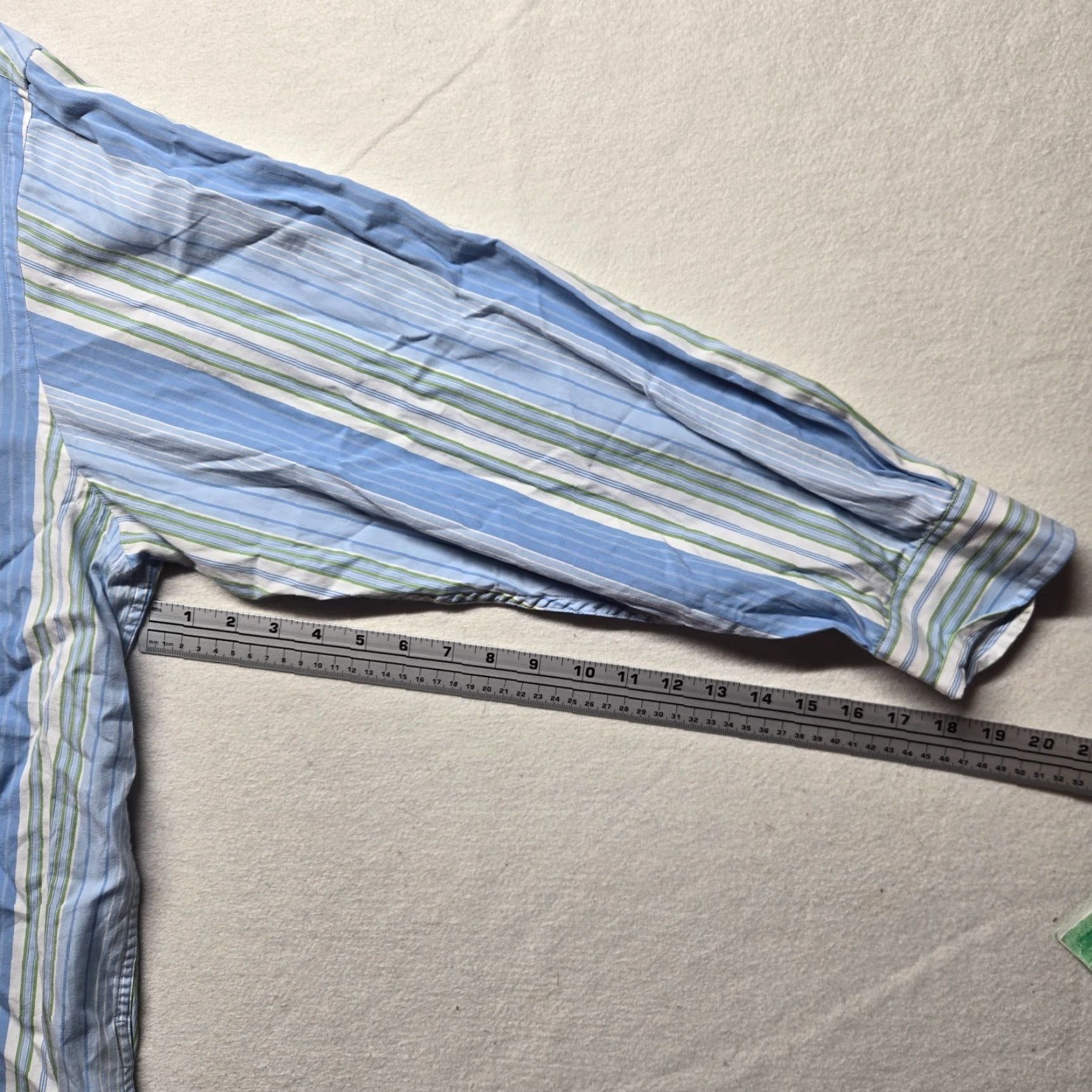 Roundtree & Yorke VINTAGE Roundtree & Yorke Shirt Button-Up Striped Long Sleeve Adult 2XL Blue Classic Cotton Button-Down Chest Pocket Mens Size US XXL / EU 58 / 5 - 5 Thumbnail