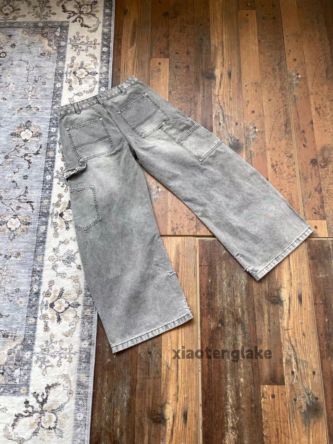 Jean xtl vintage washed faded loose baggy carpenter cargo jeans Size US 30 / EU 46 - 9 Thumbnail