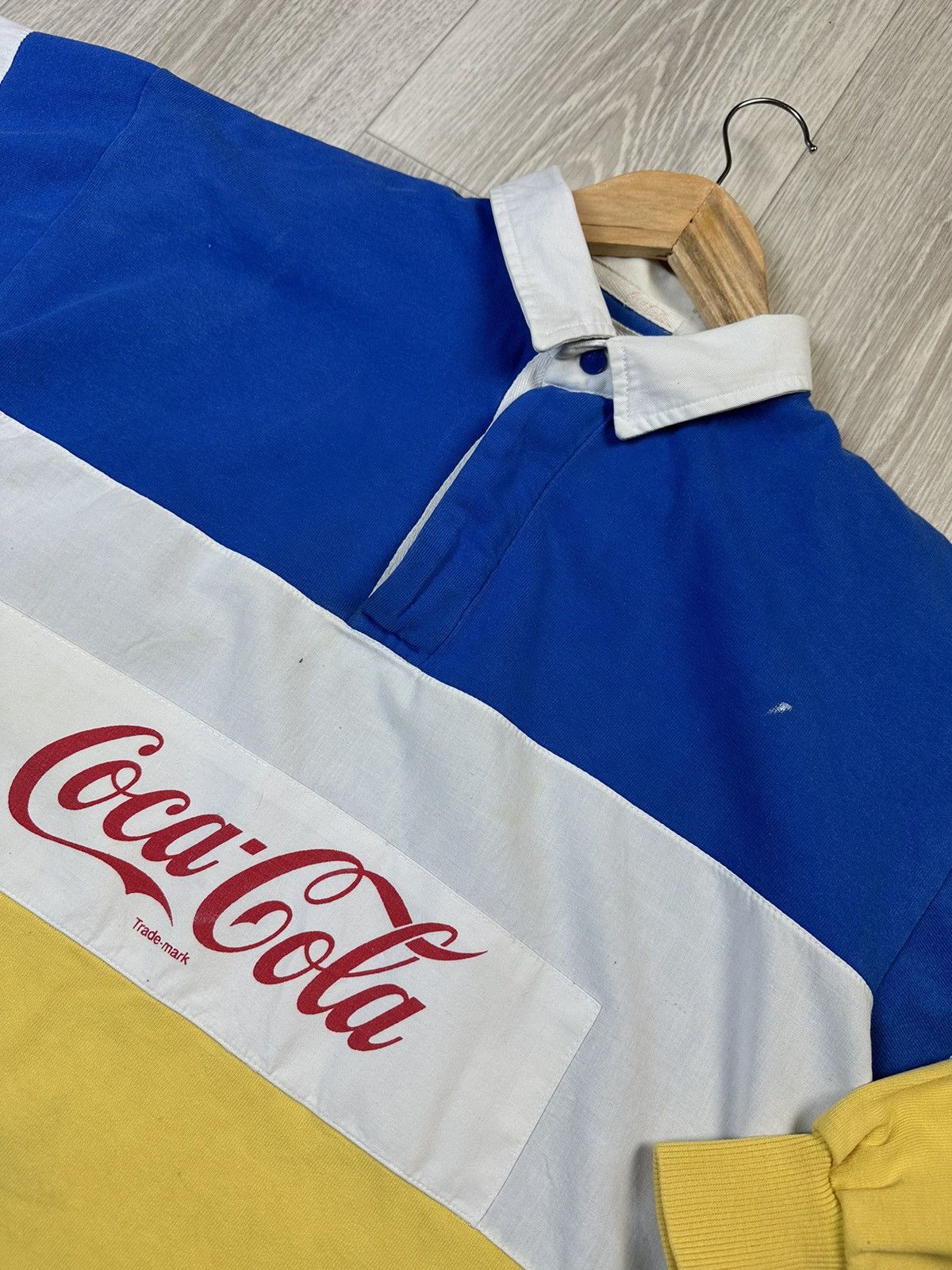 Coca Cola × Vintage Vintage 90s Coca-Cola Rugby Polo T-Shirt Size US M / EU 48-50 / 2 - 4 Thumbnail