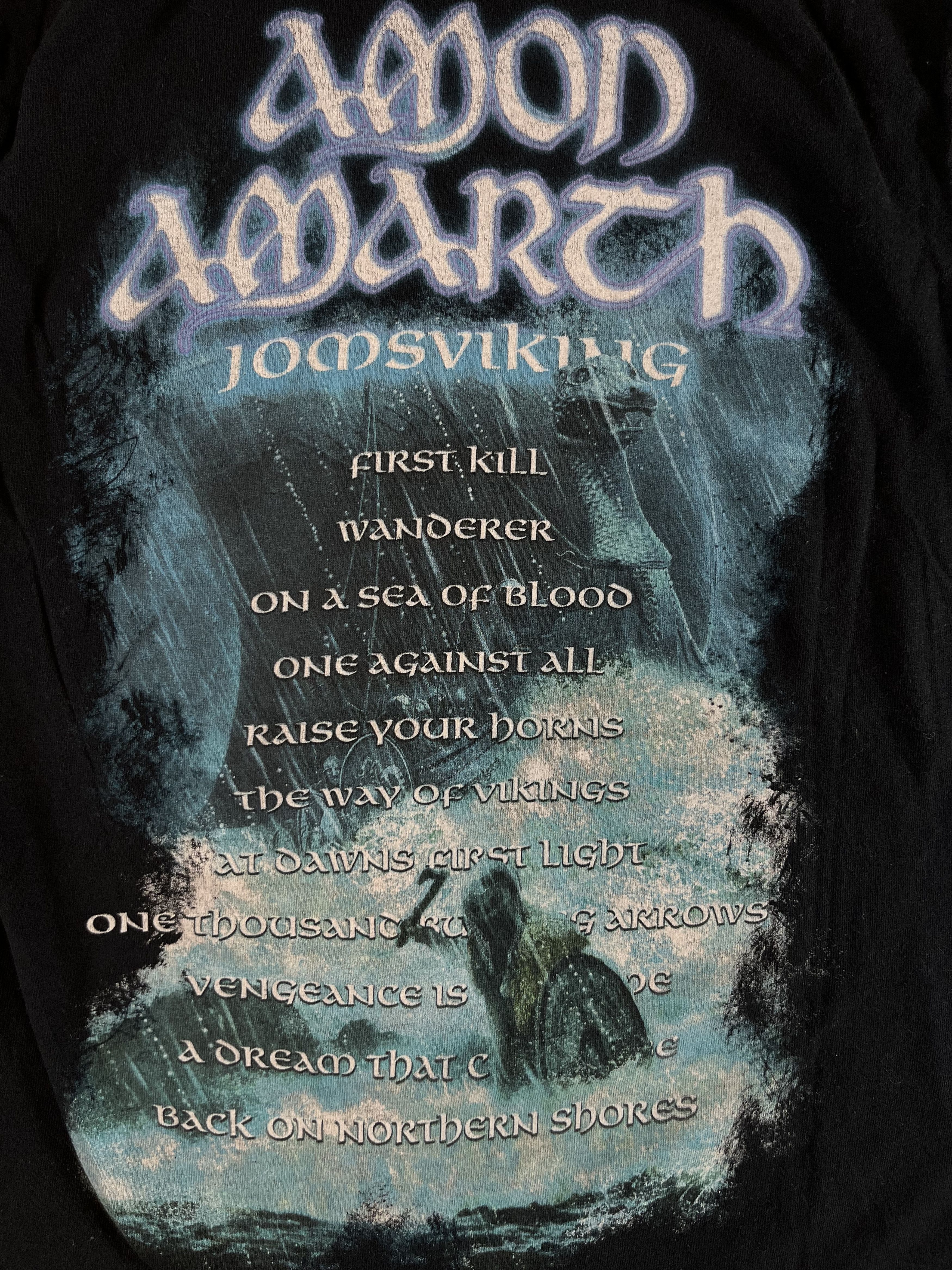 Band Tees Vintage Amon Jomsviking Album Cover Melodic Death Metal Size US S / EU 44-46 / 1 - 4 Thumbnail